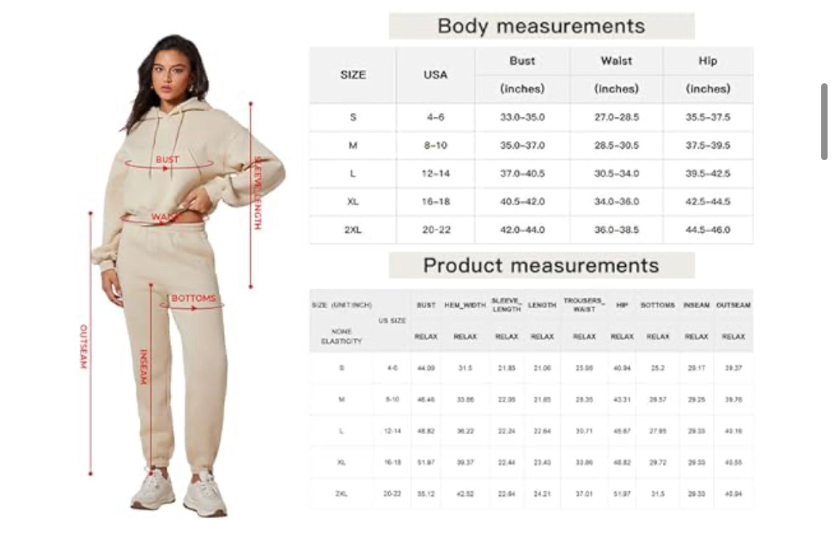 Cropped Hoodies and Sweatpants Set