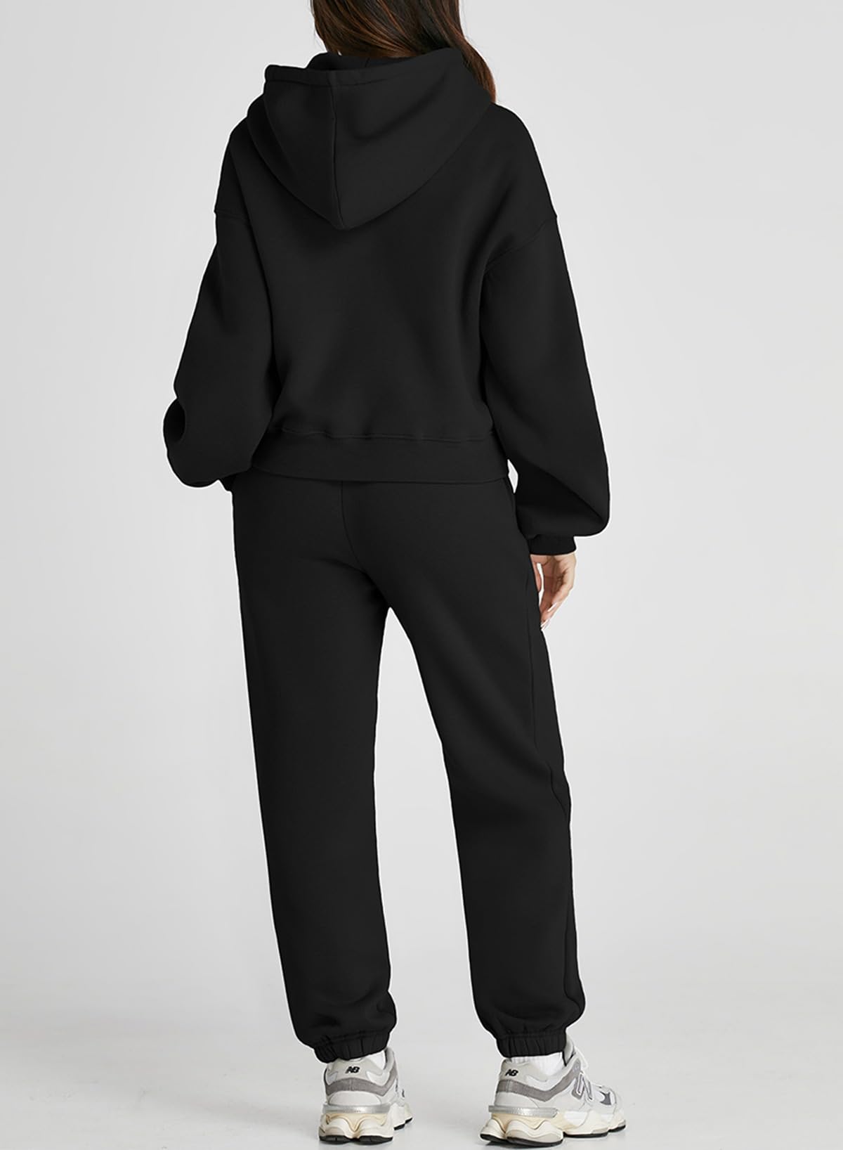 Cropped Hoodies and Sweatpants Set