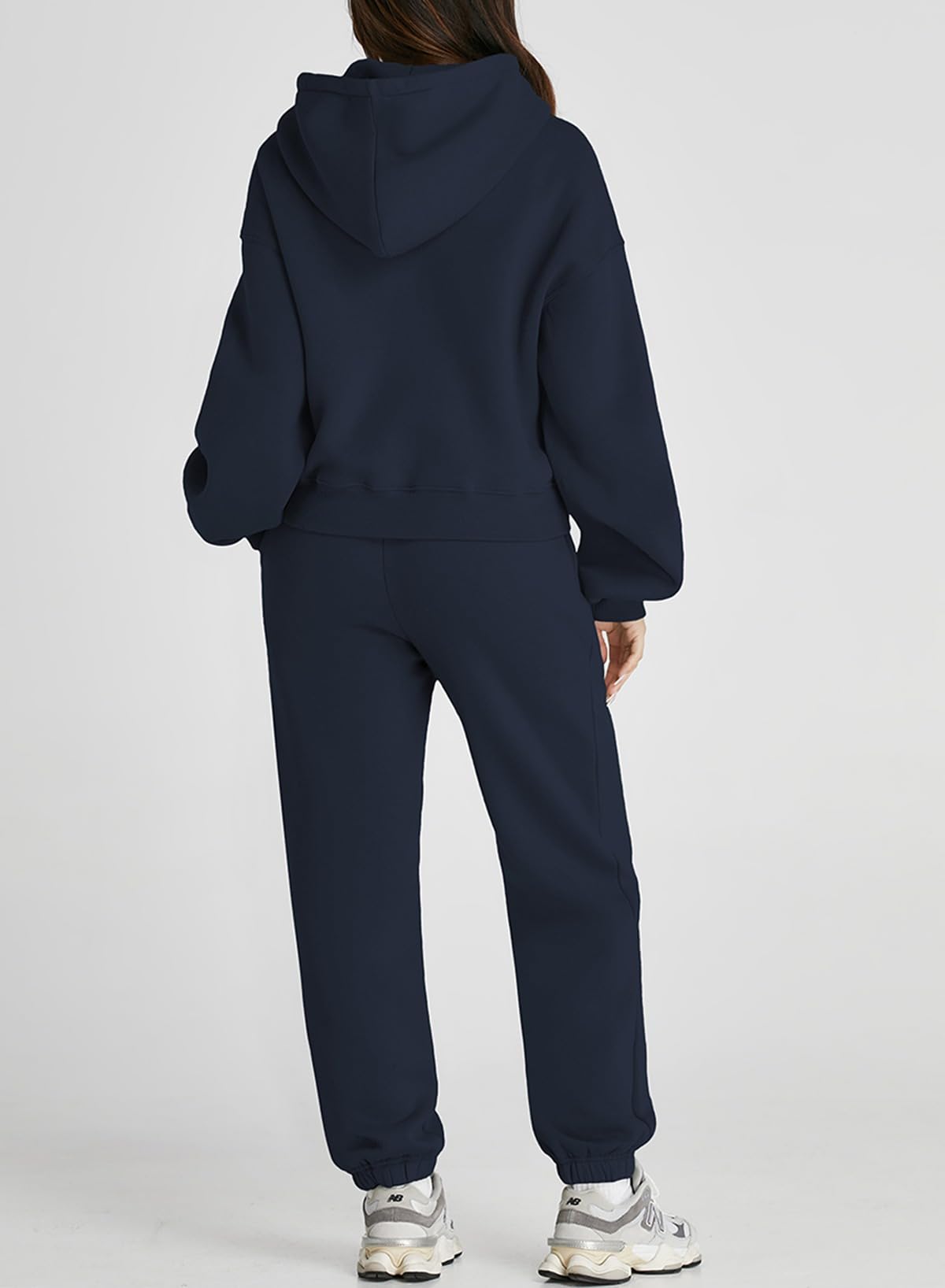 Cropped Hoodies and Sweatpants Set