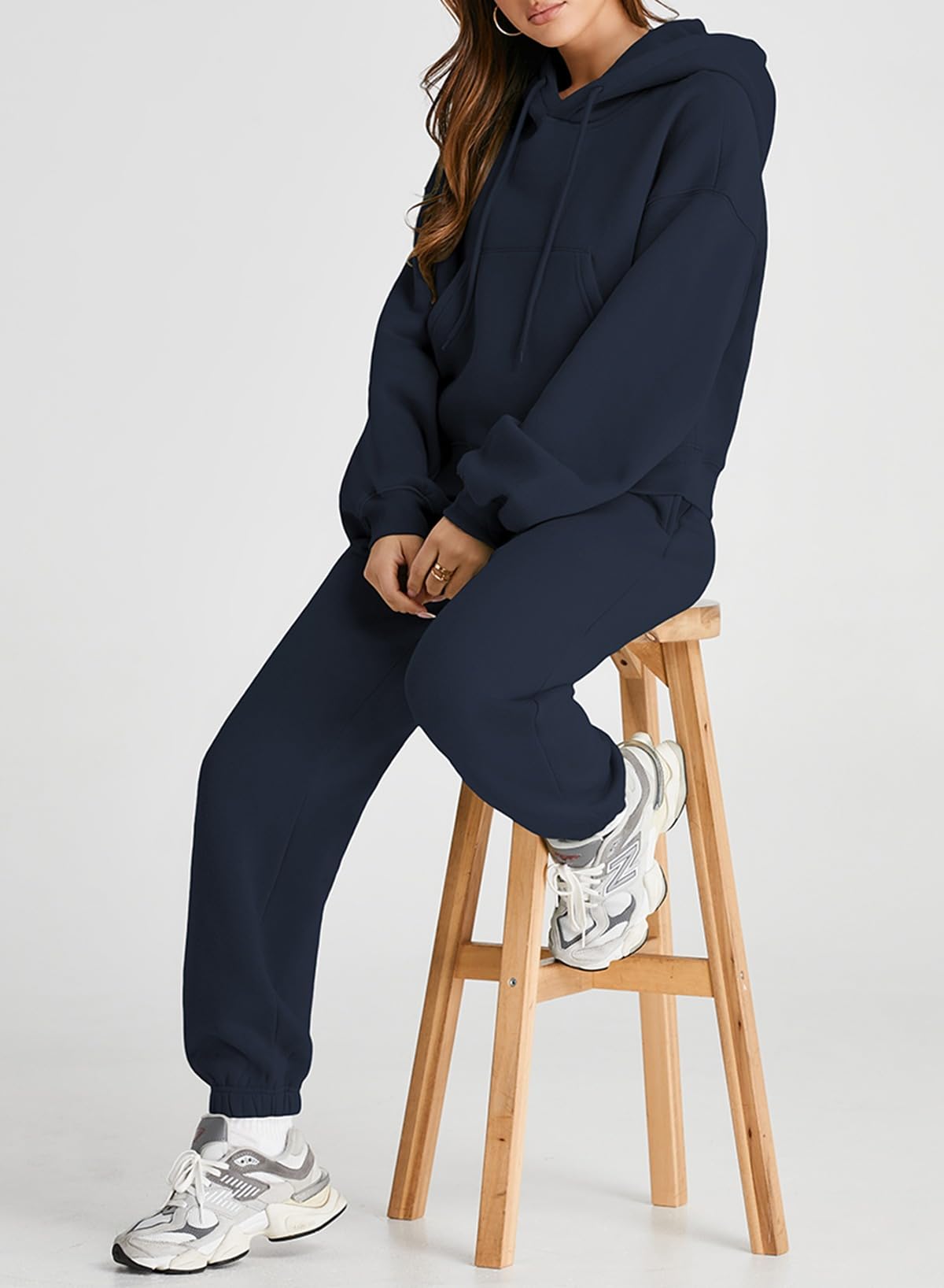 Cropped Hoodies and Sweatpants Set