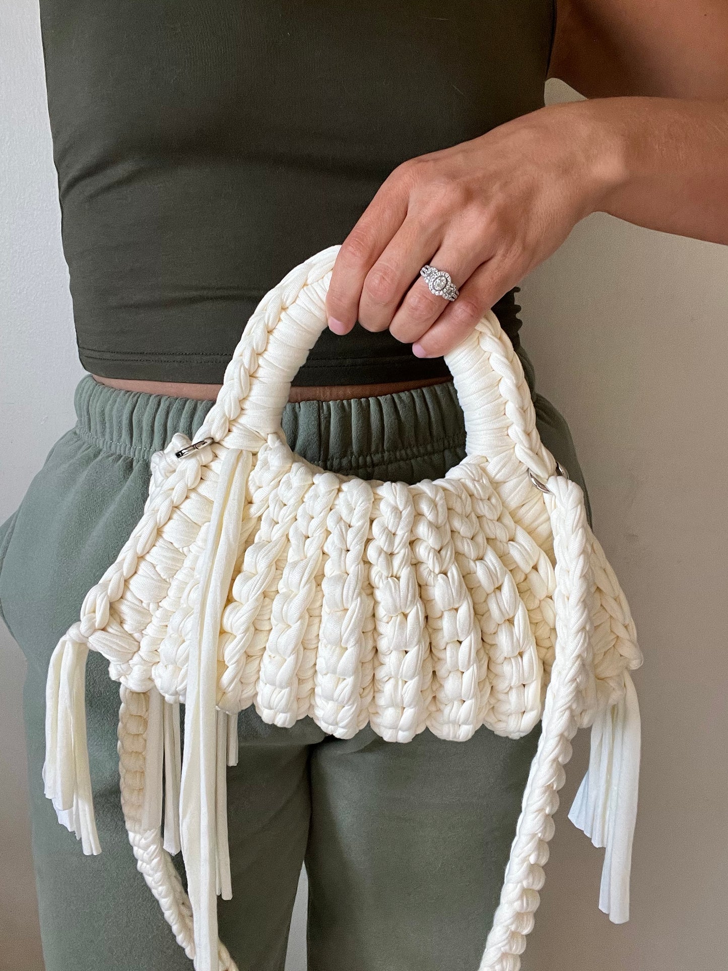 CLEO Handbag - Milky white