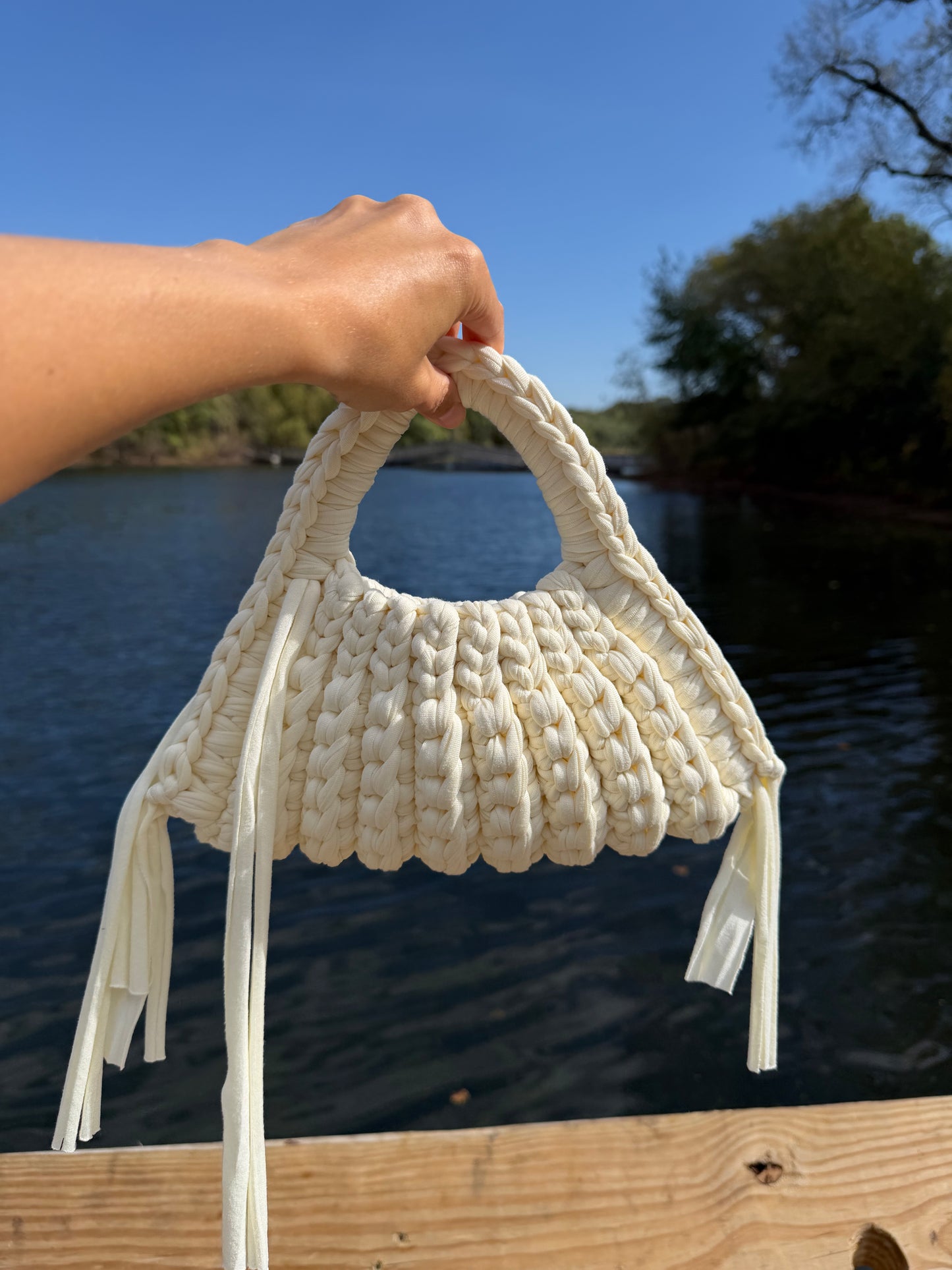 CLEO Handbag - Milky white