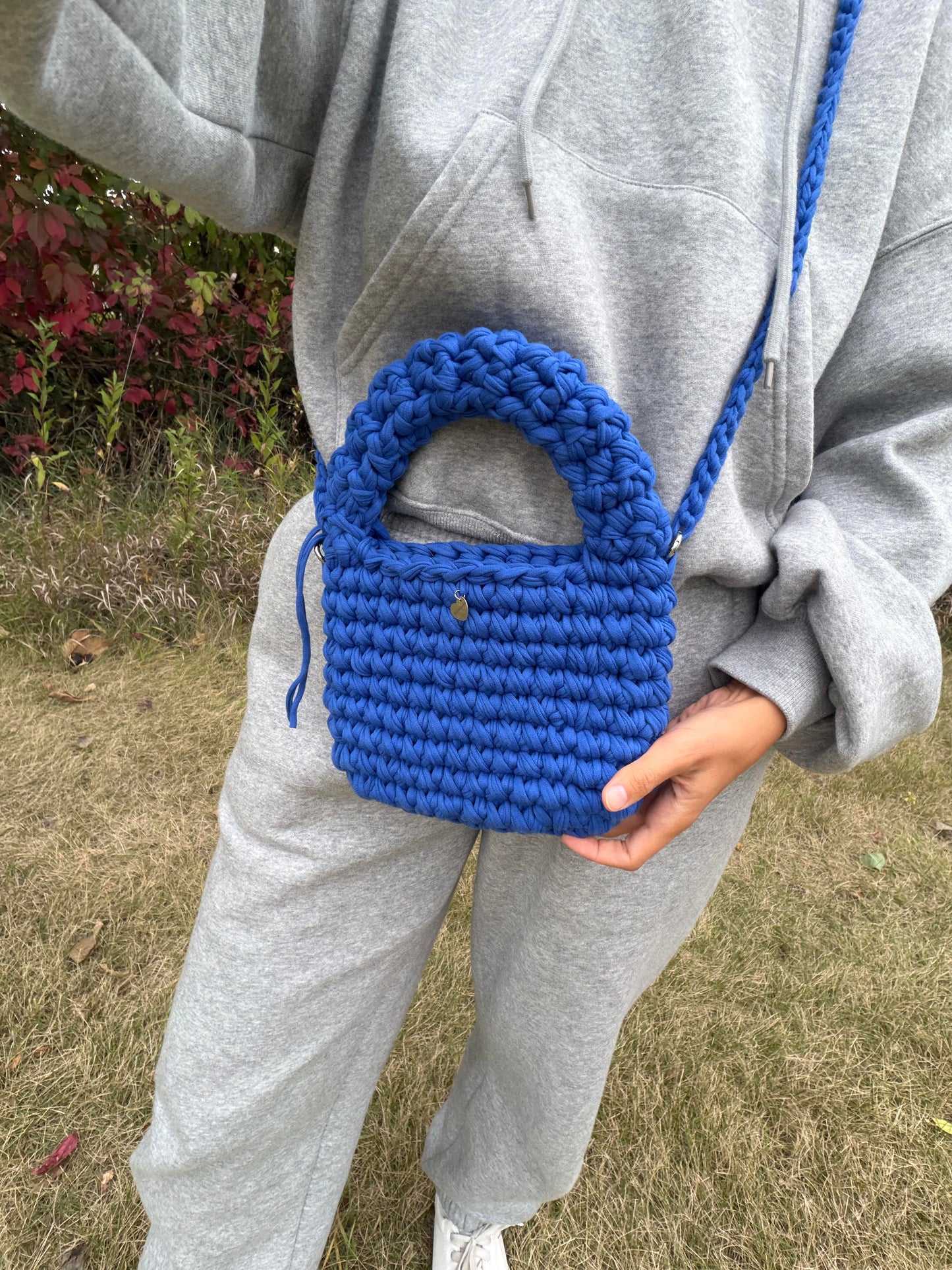 MUSHROOM Hand Bag - Blue