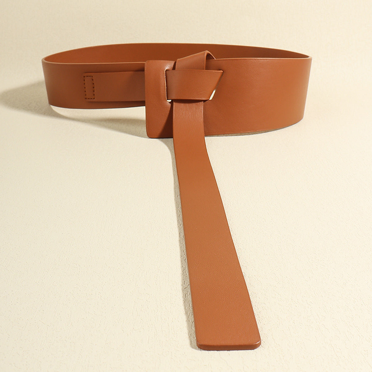Knot Detail Leather Belt