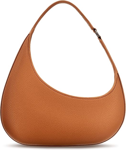 Leather Moon Shoulder Bag