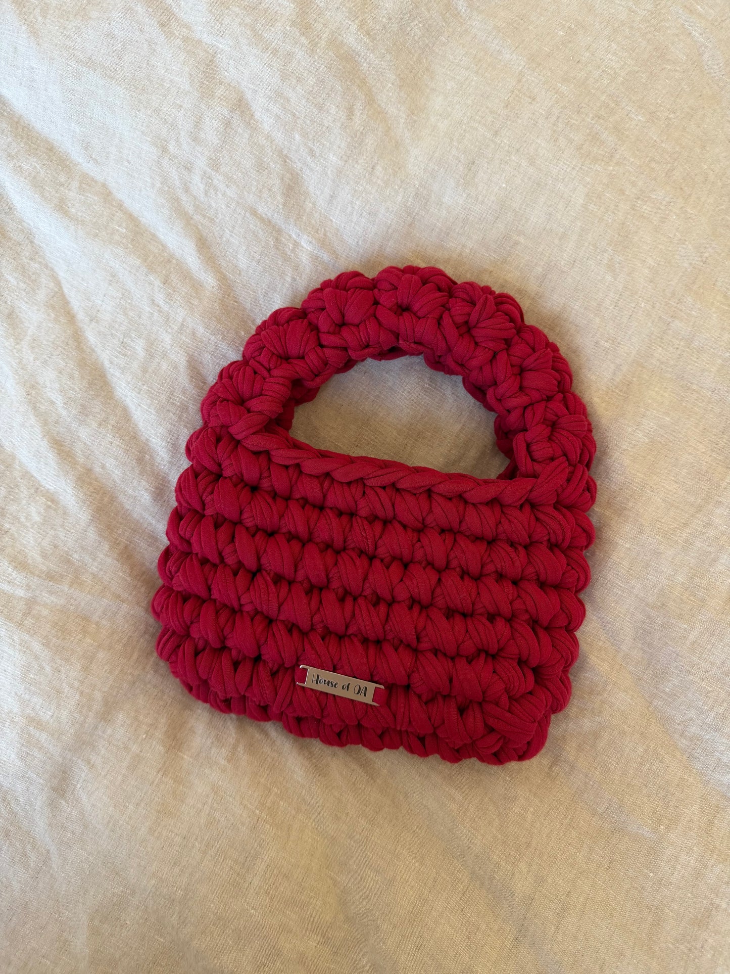 Mini MUSHROOM Handbag - Ruby Red