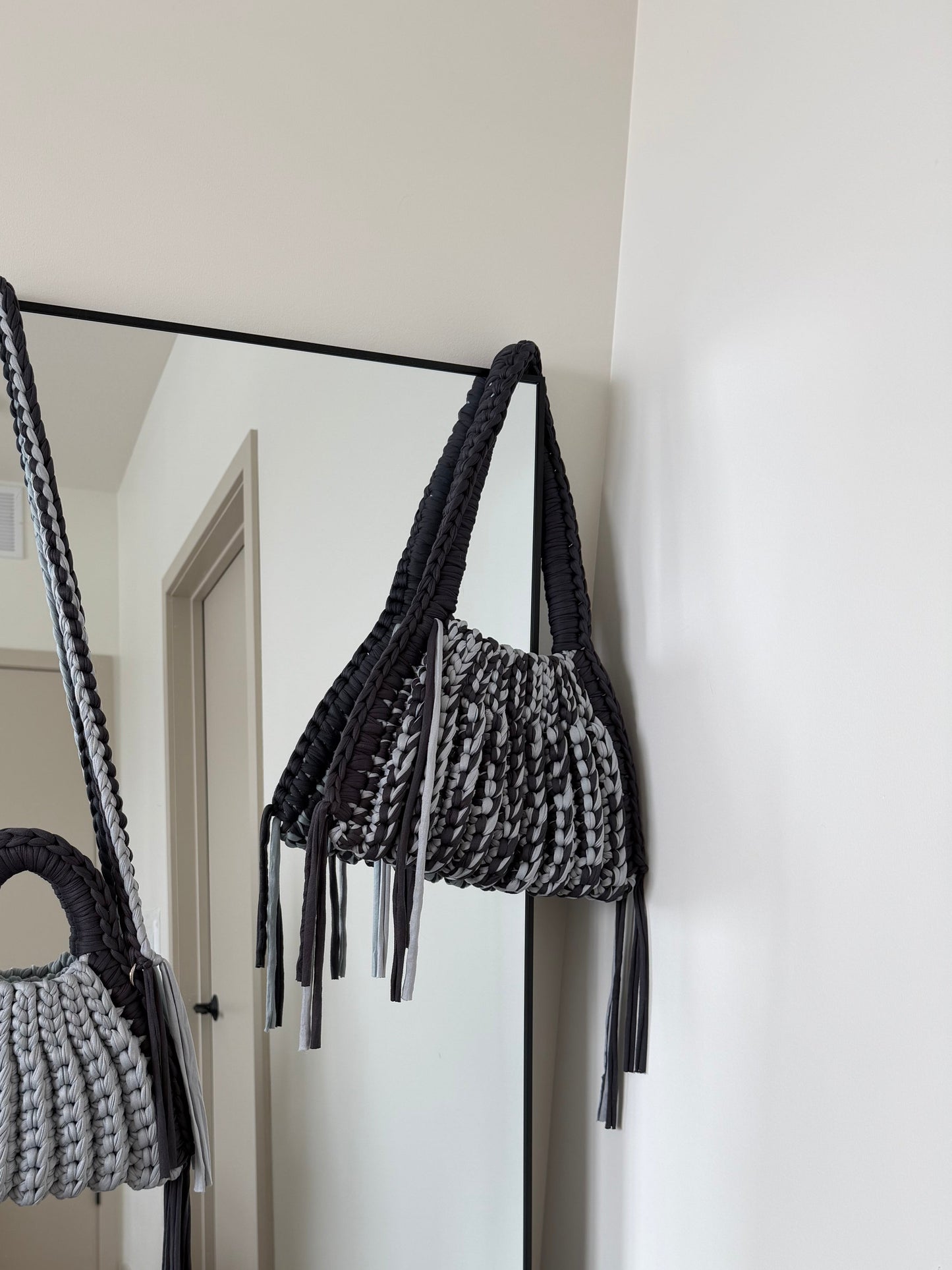 CLEO Shoulder Bag - Denim Blue Striped