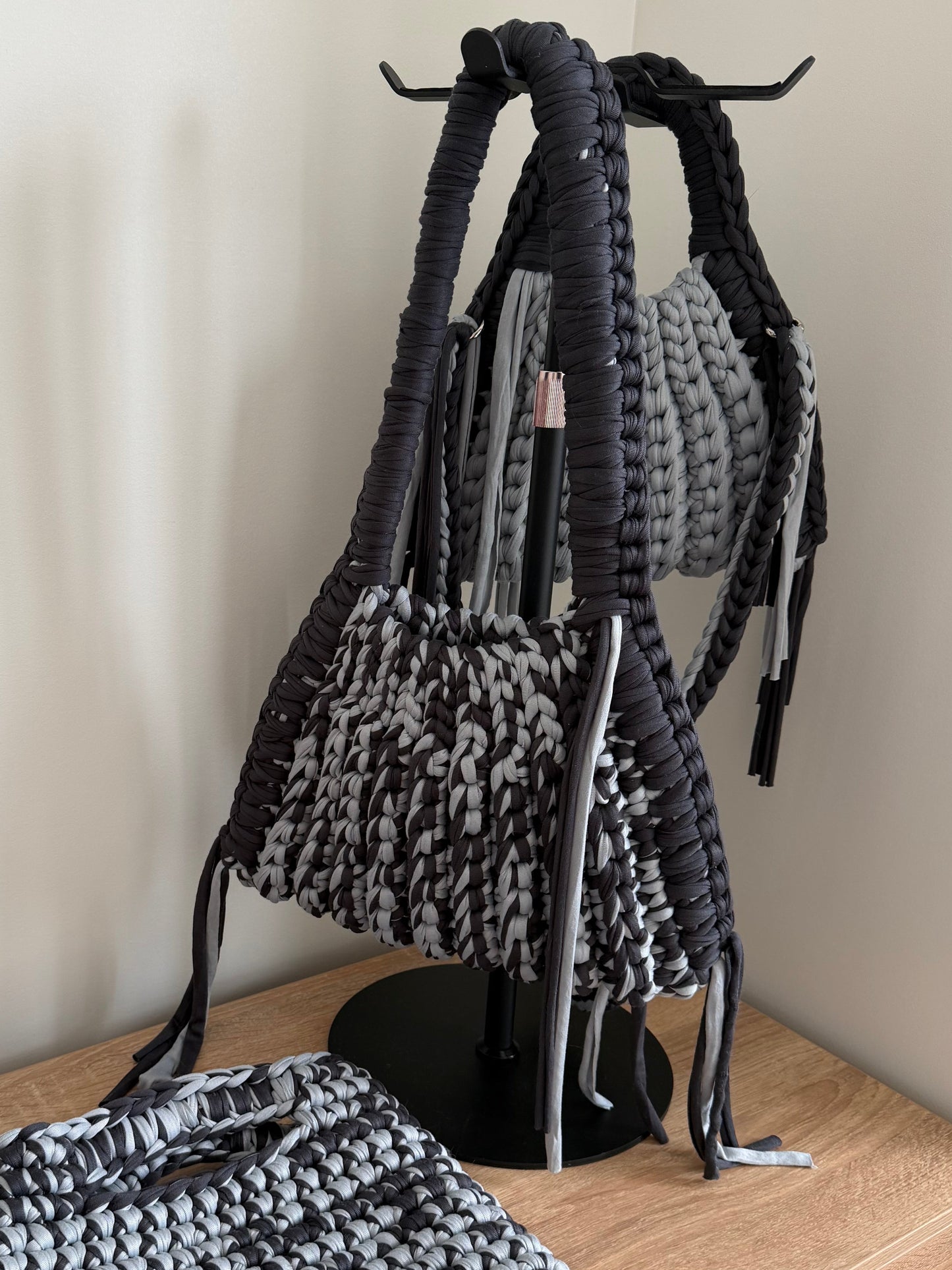 CLEO Shoulder Bag - Denim Blue Striped