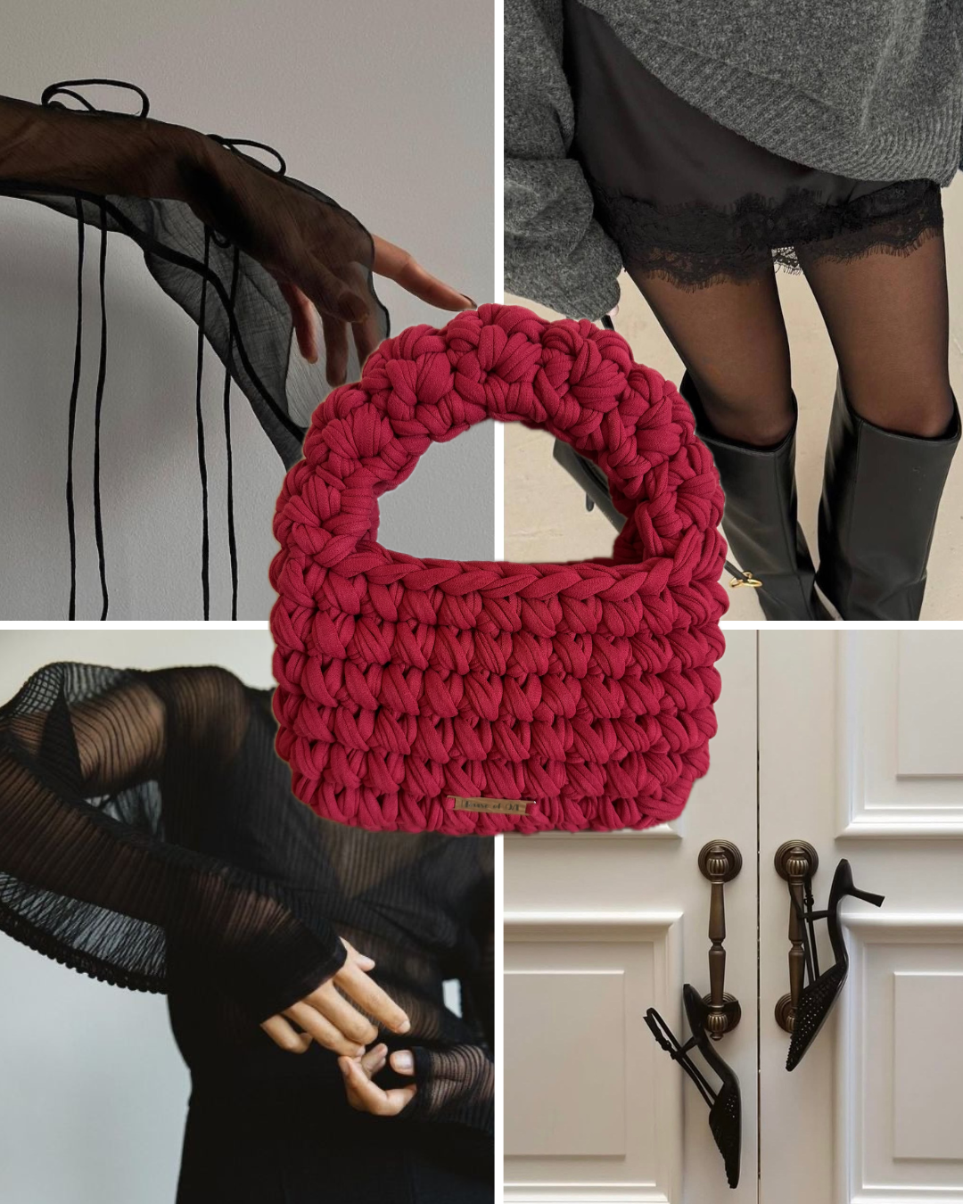 Mini MUSHROOM Handbag - Ruby Red