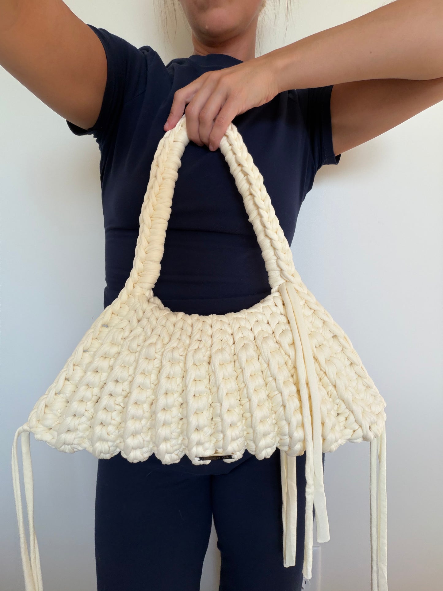 CLEO Loose Ends Shoulder Bag - Milky White