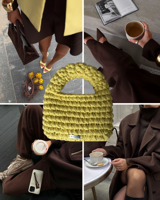MUSHROOM Handbag -Sunshine Yellow