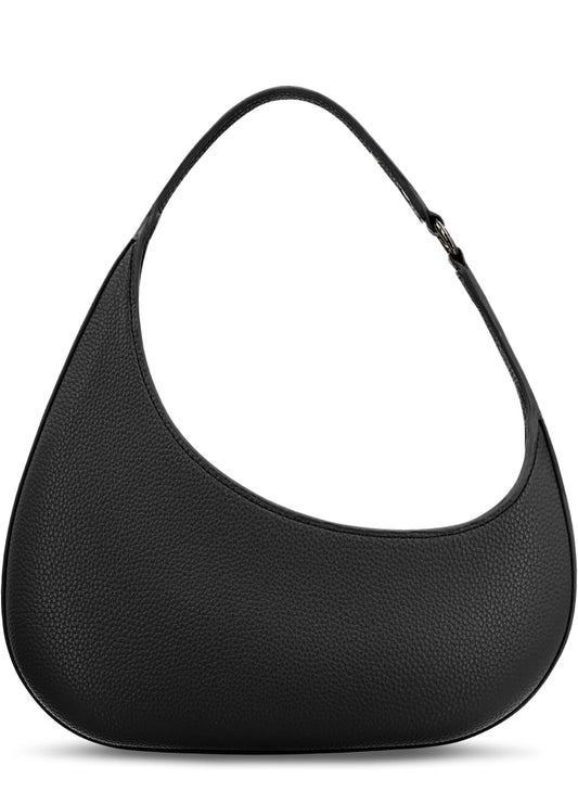 Leather Moon Shoulder Bag