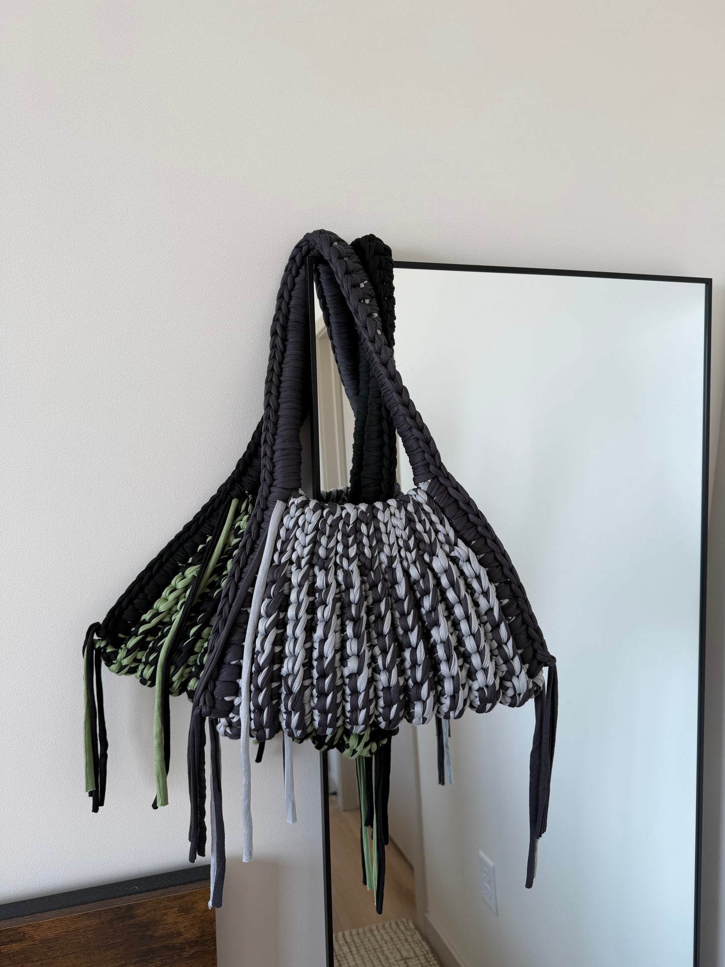 CLEO Shoulder Bag - Denim Blue Striped