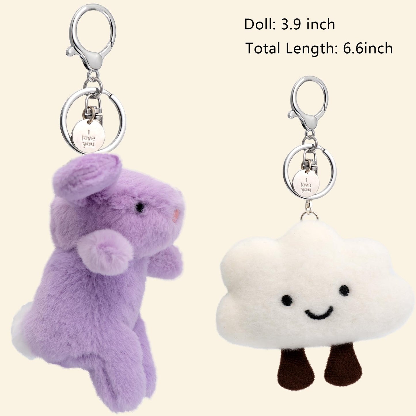 Bunny Plush Rabbit Key Chain