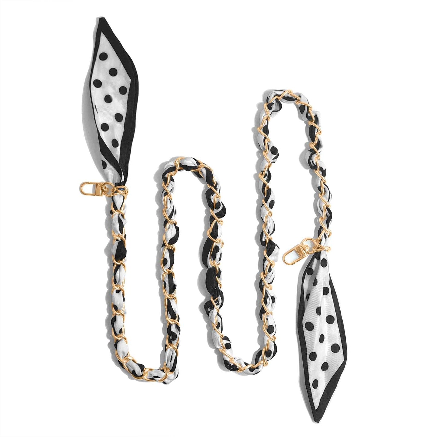 Purse Straps with Woven Silk Scarf