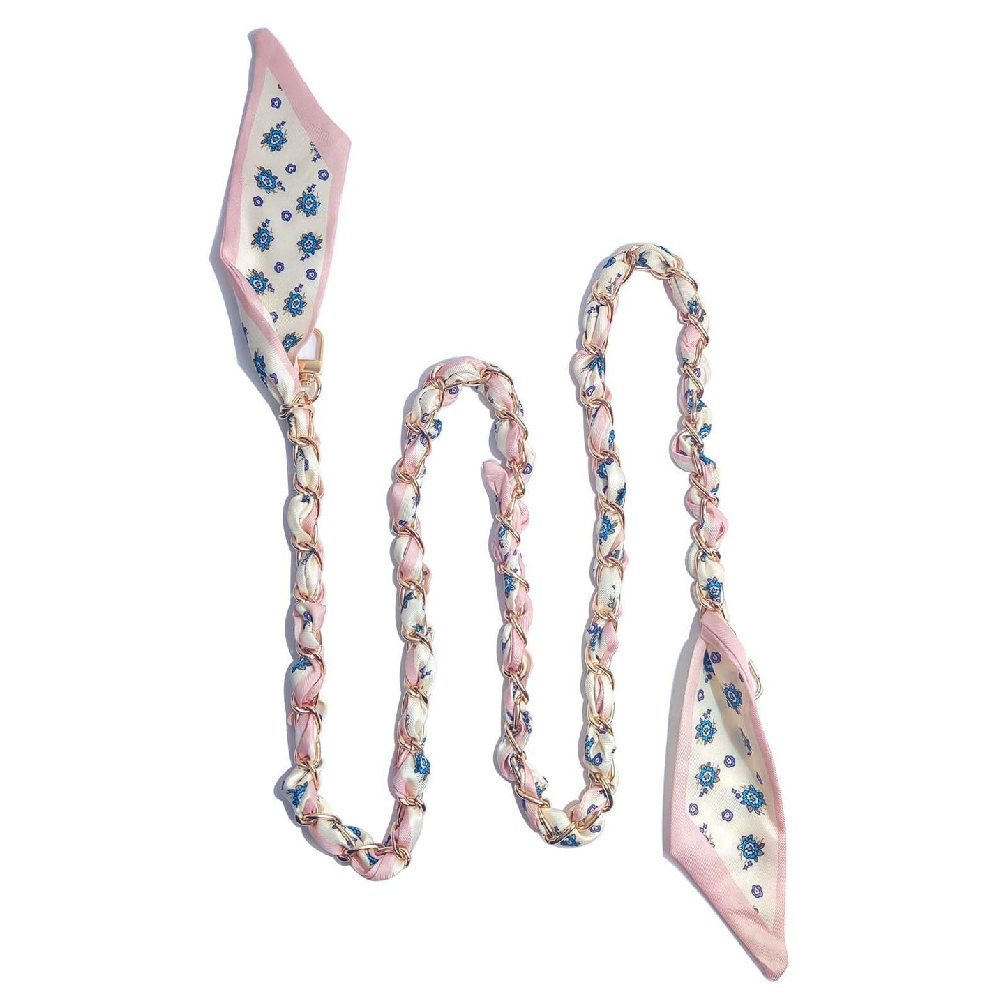 Purse Straps with Woven Silk Scarf