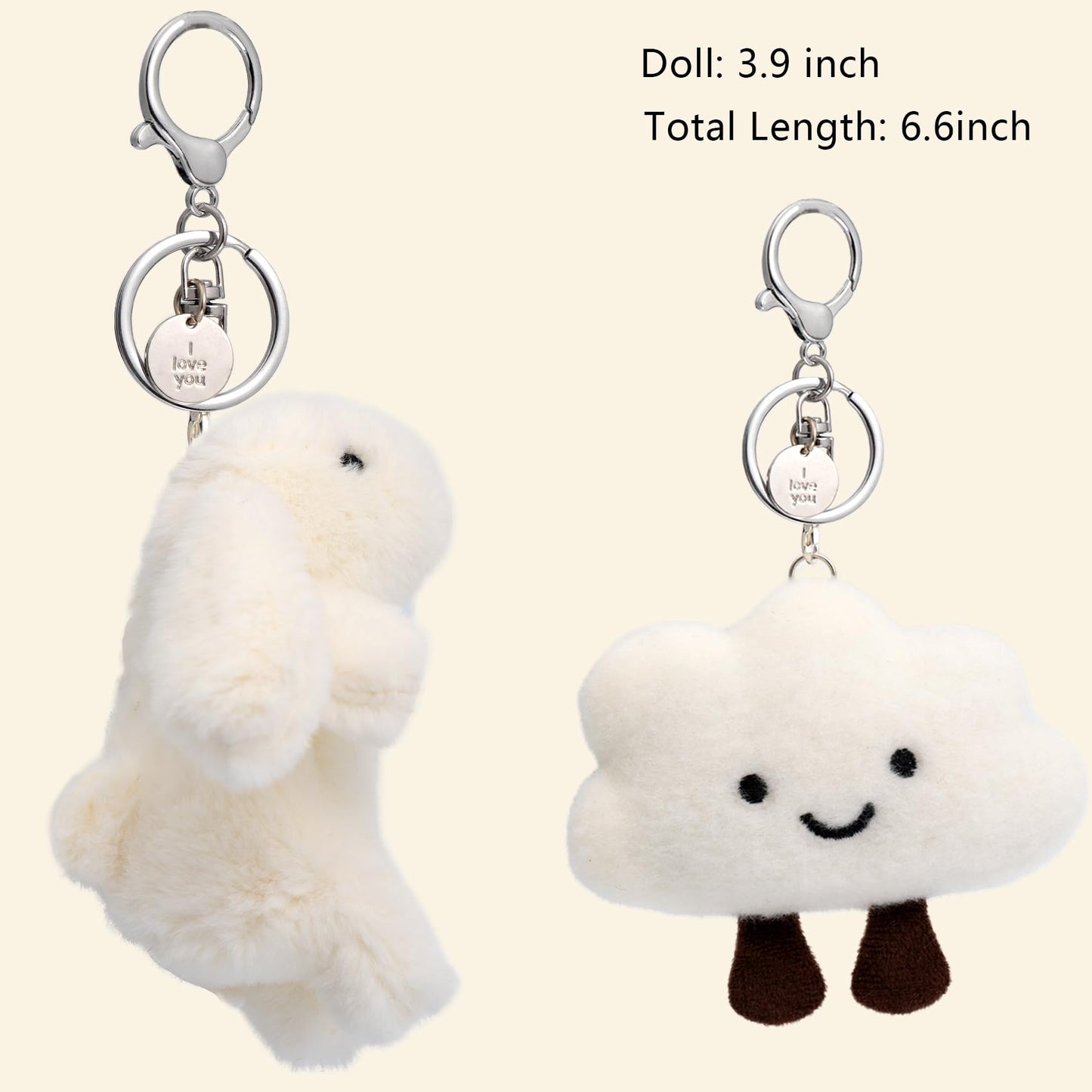 Bunny Plush Rabbit Key Chain