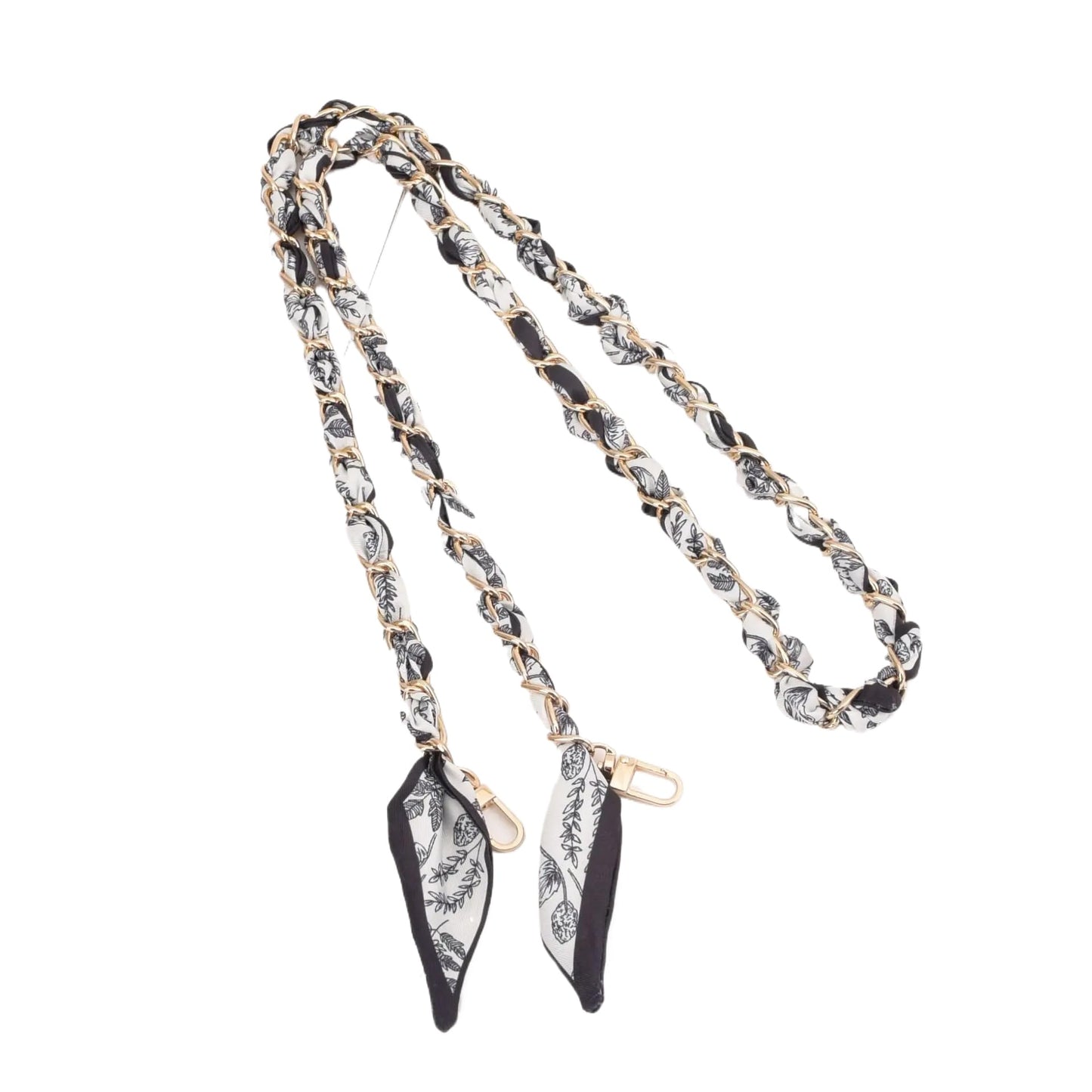 Purse Straps with Woven Silk Scarf