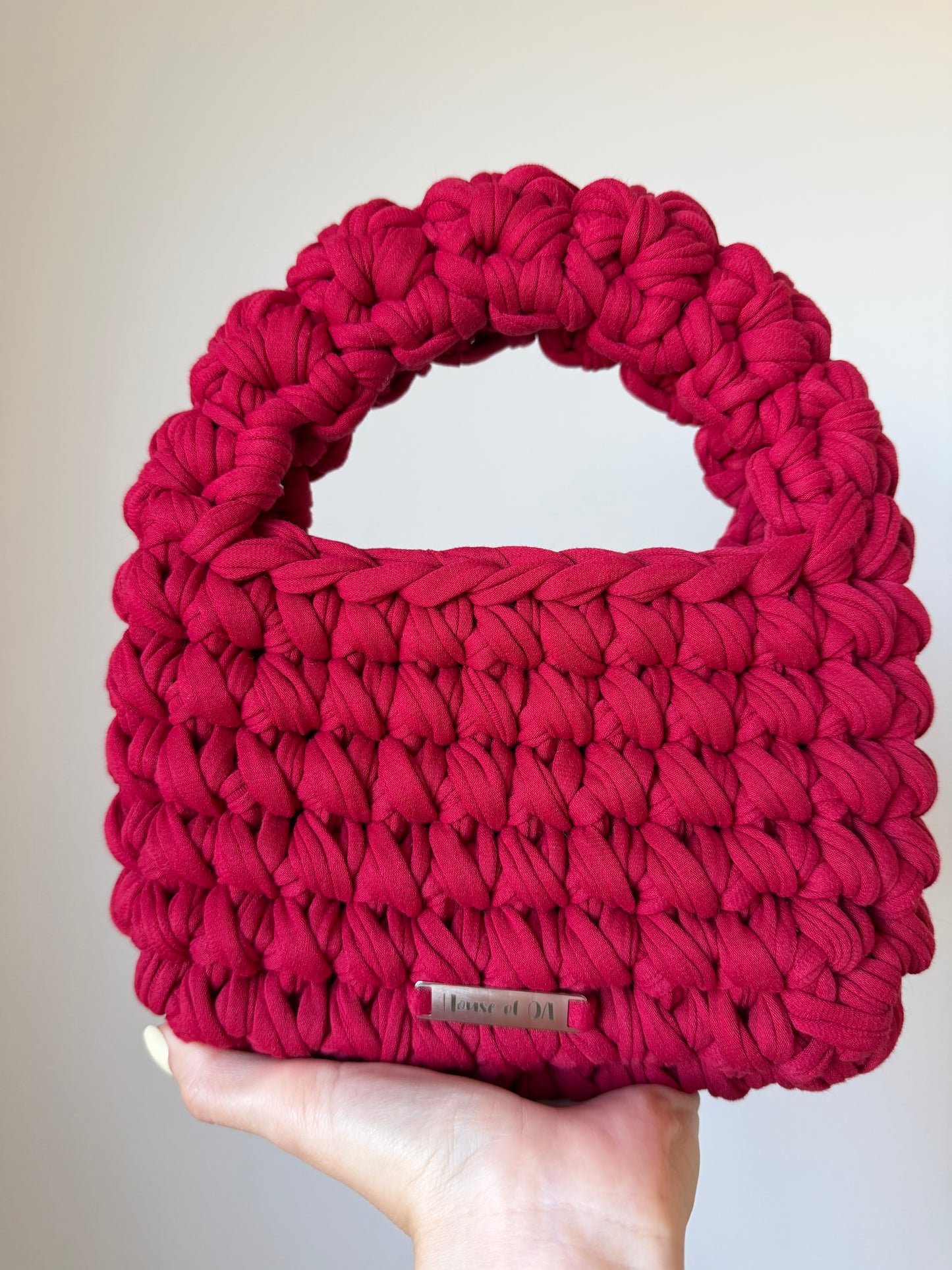 Mini MUSHROOM Handbag - Ruby Red