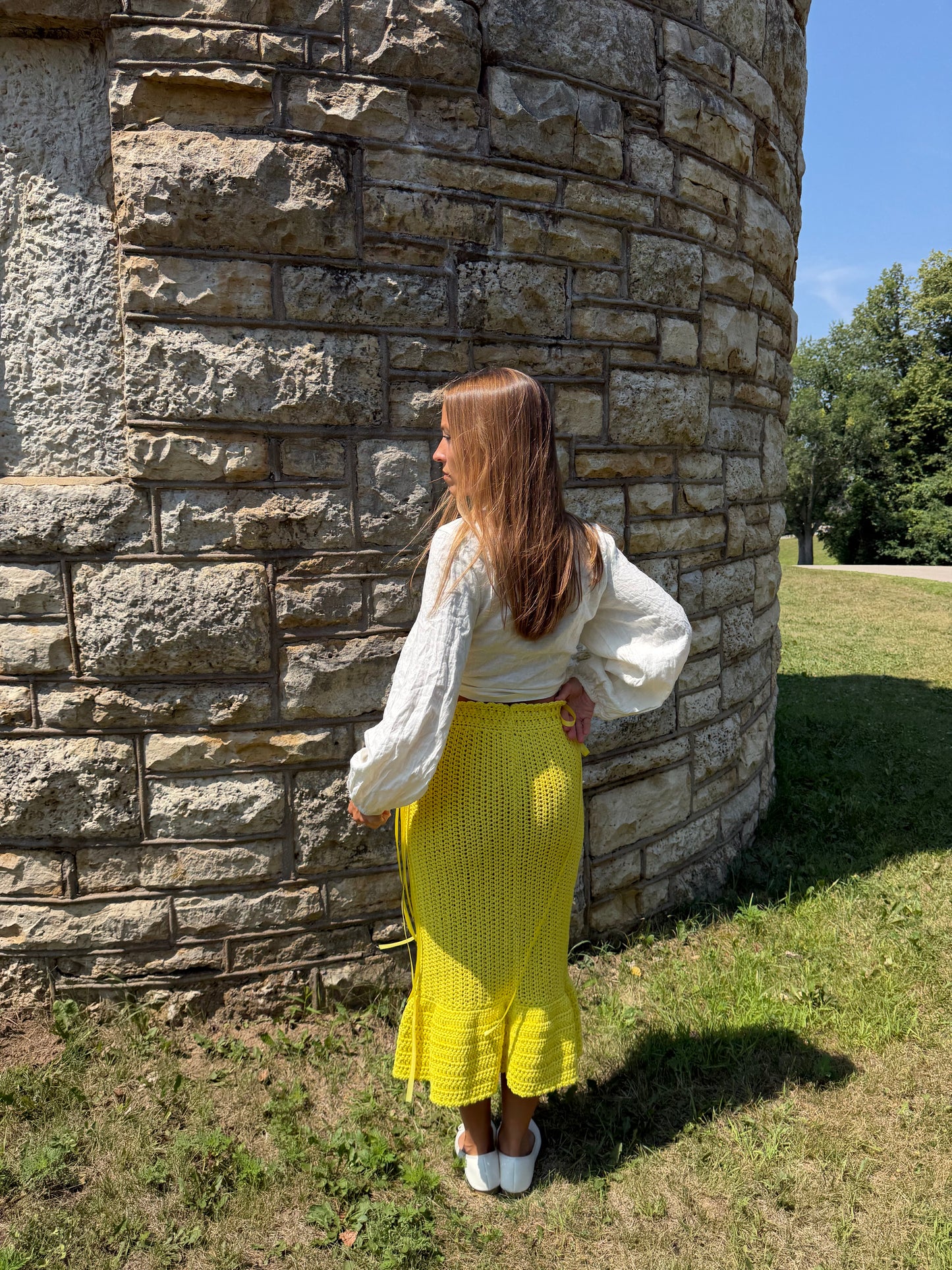 Cotton Midi Ruffle Skirt- Multiple Colors