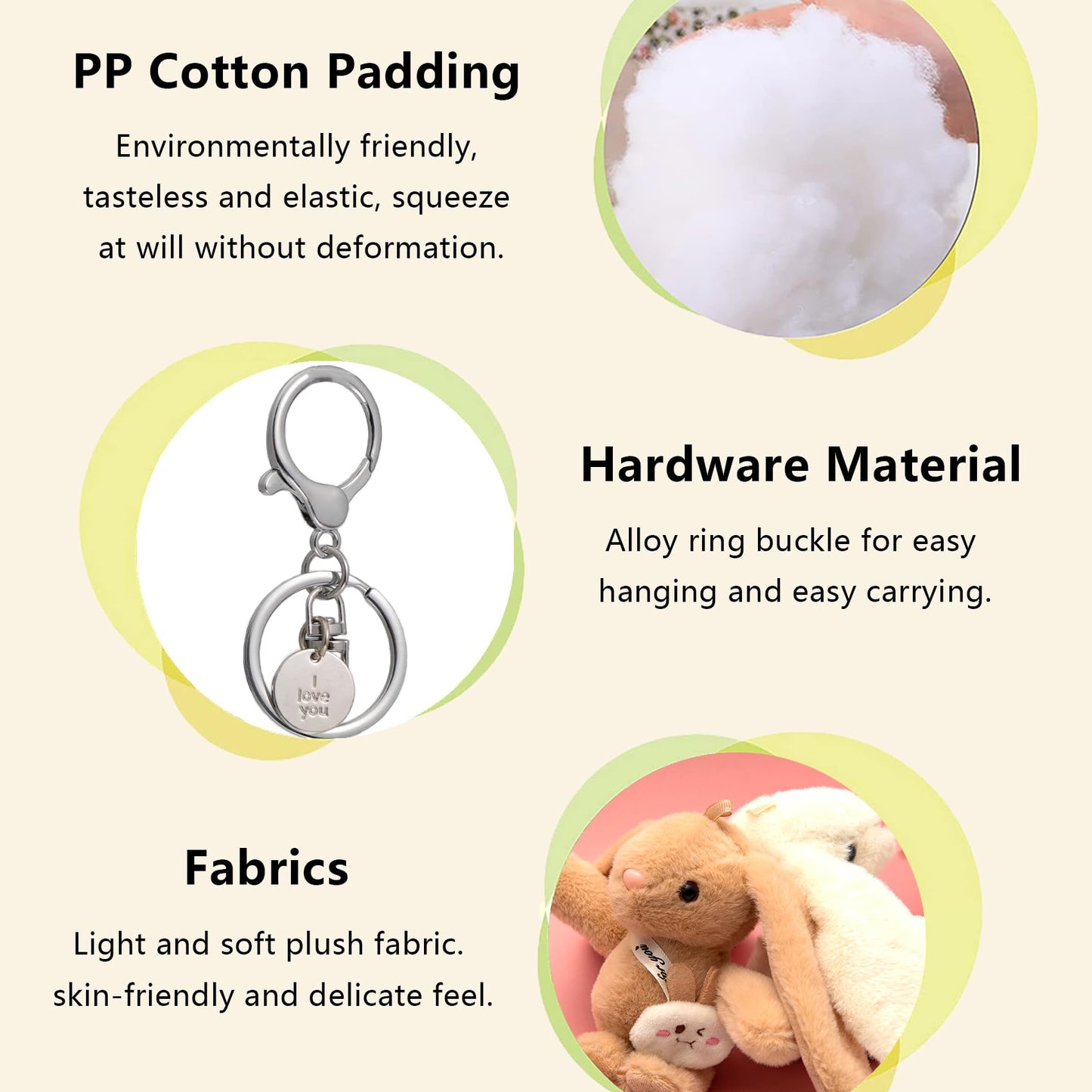 Bunny Plush Rabbit Key Chain