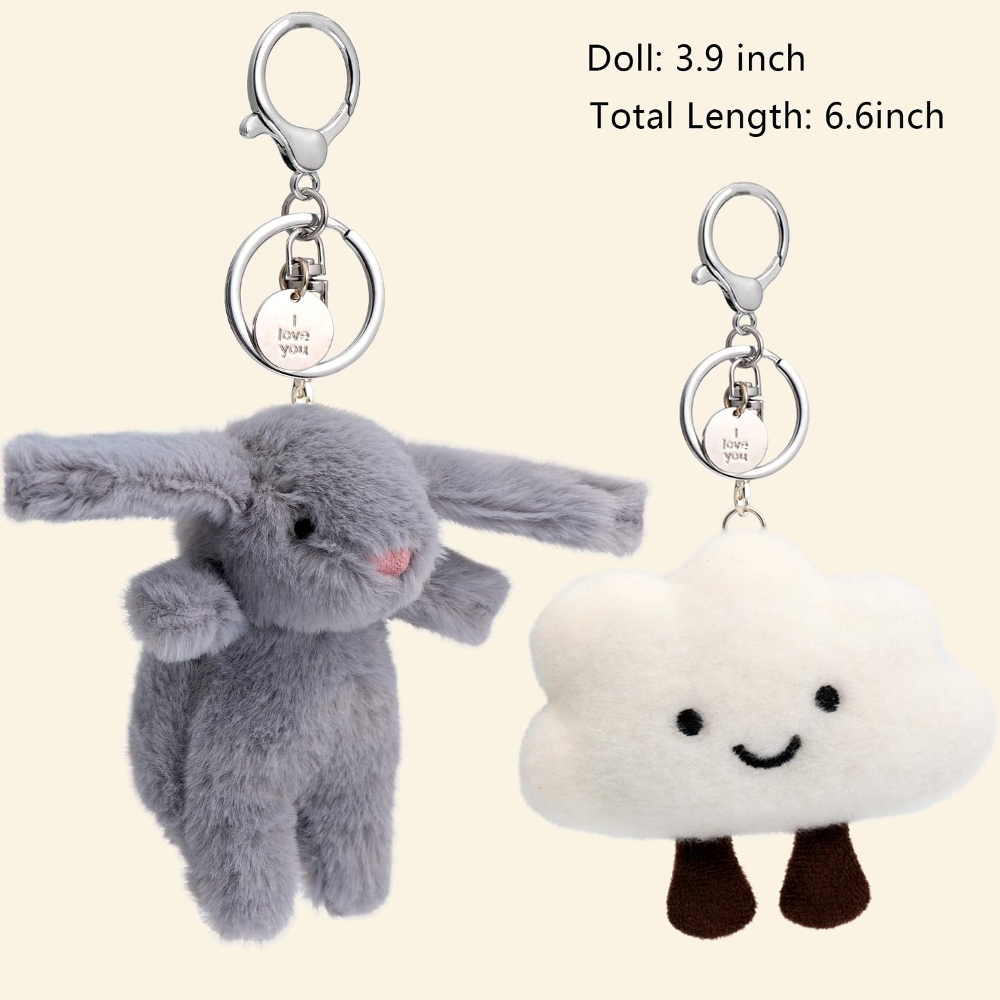 Bunny Plush Rabbit Key Chain