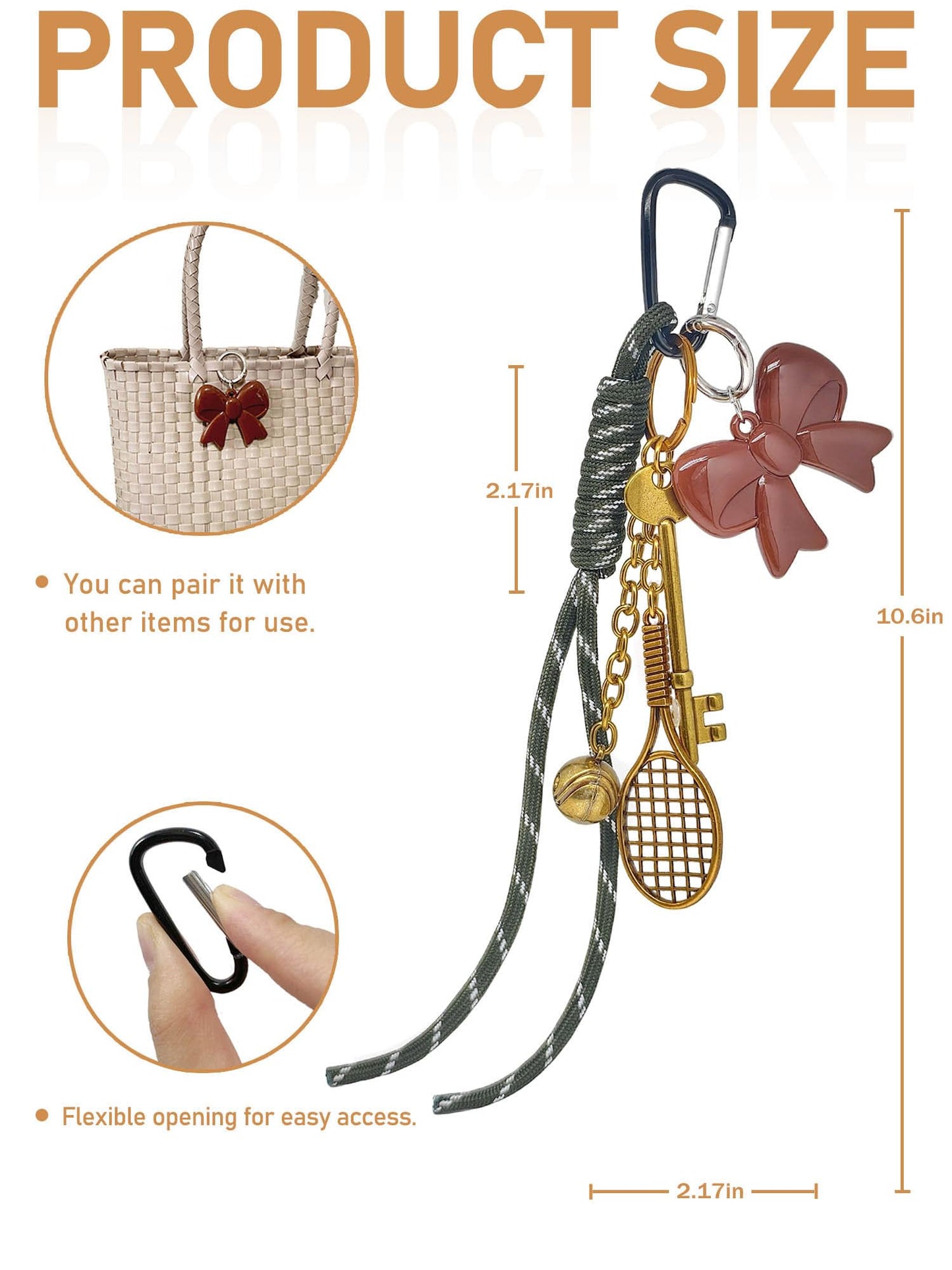 Personality Bag Charm Cluster