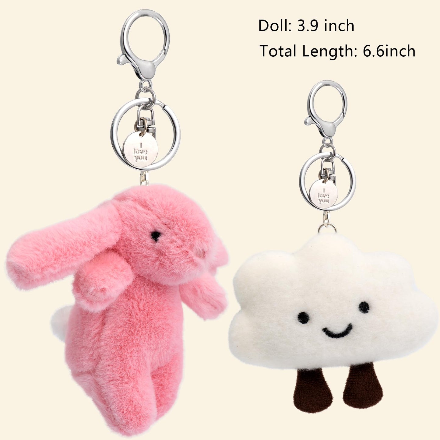 Bunny Plush Rabbit Key Chain