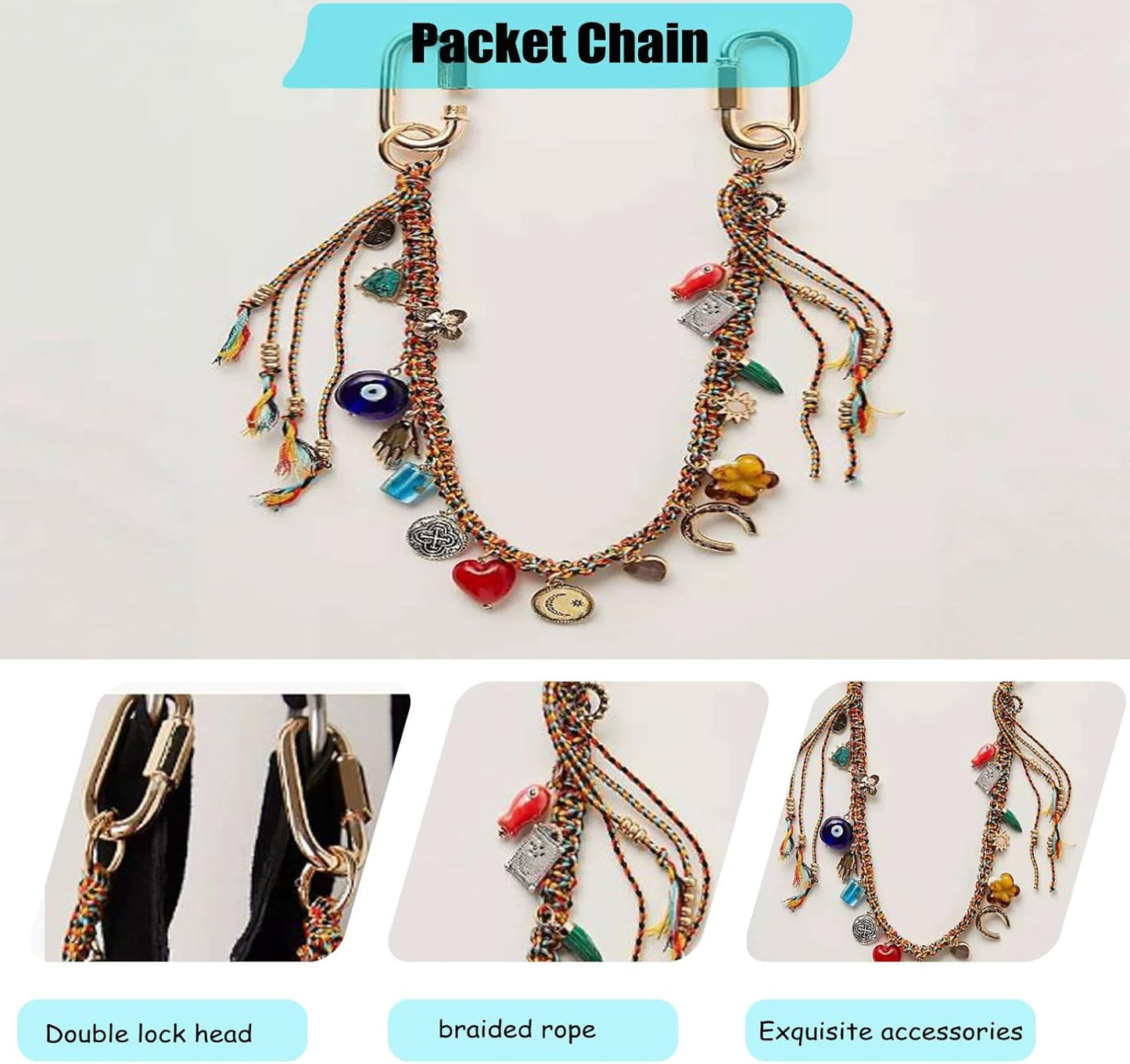 Beaded Braided Rope Chain