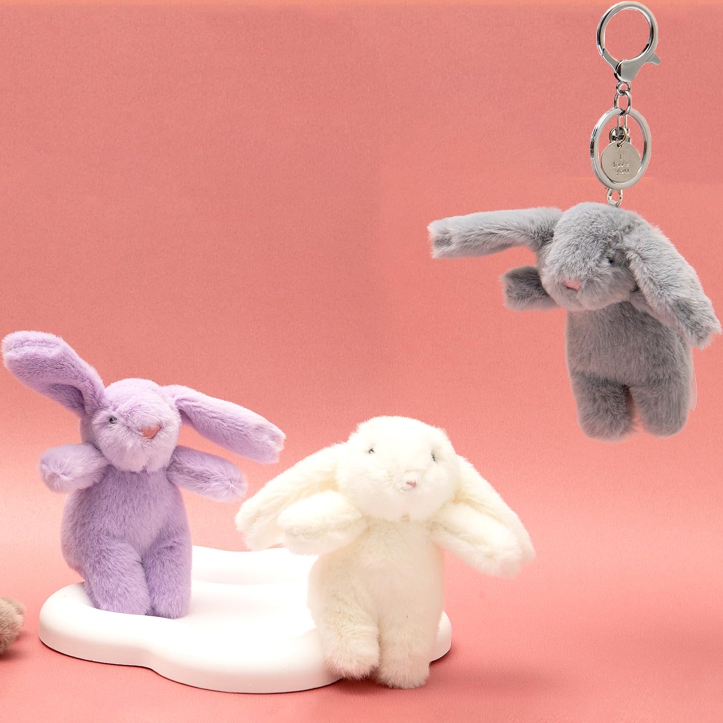 Bunny Plush Rabbit Key Chain