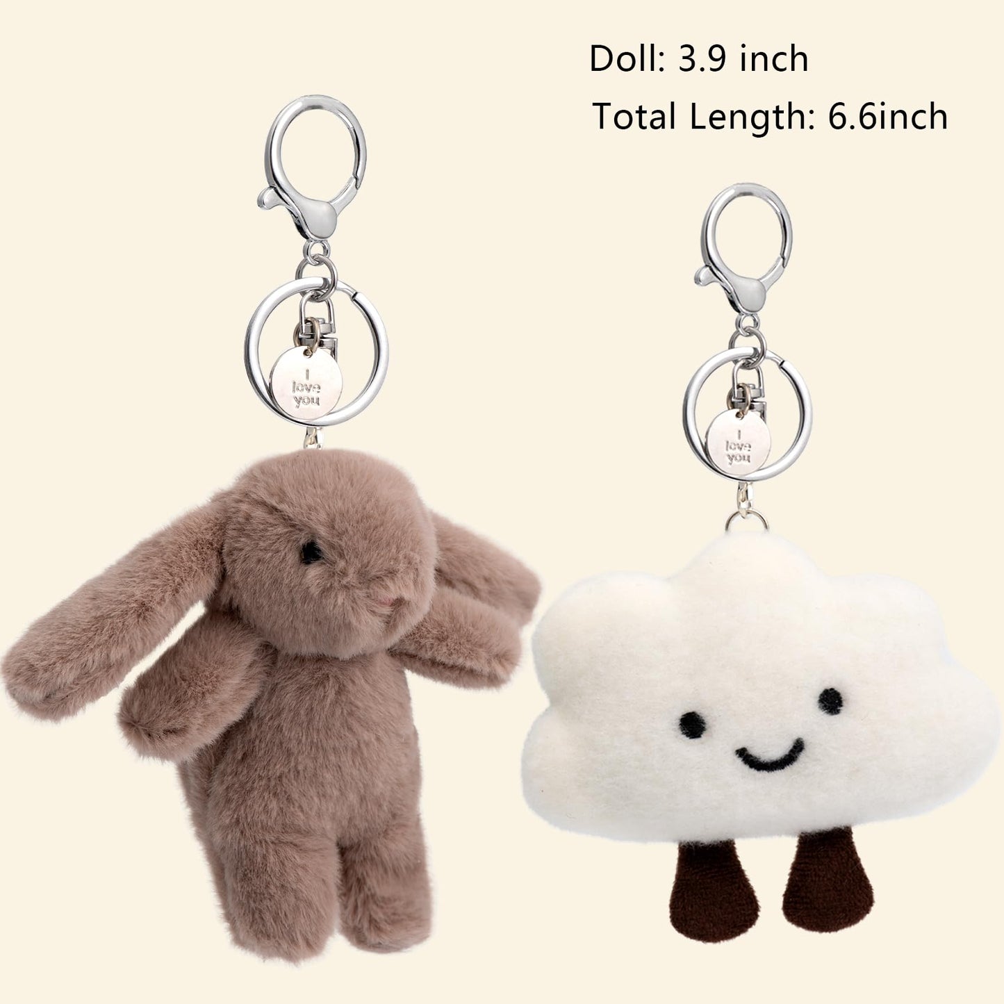 Bunny Plush Rabbit Key Chain