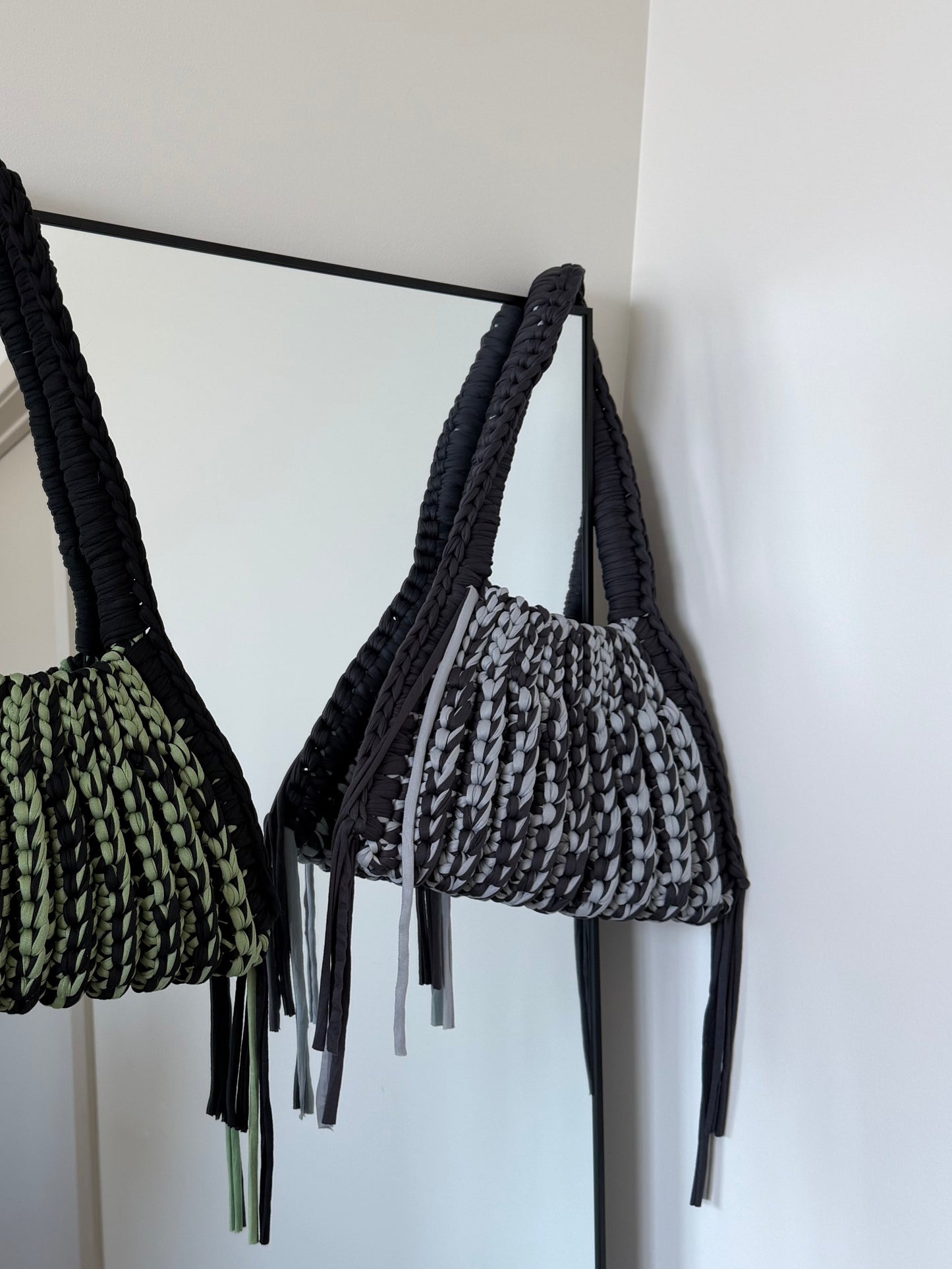 CLEO Shoulder Bag - Denim Blue Striped