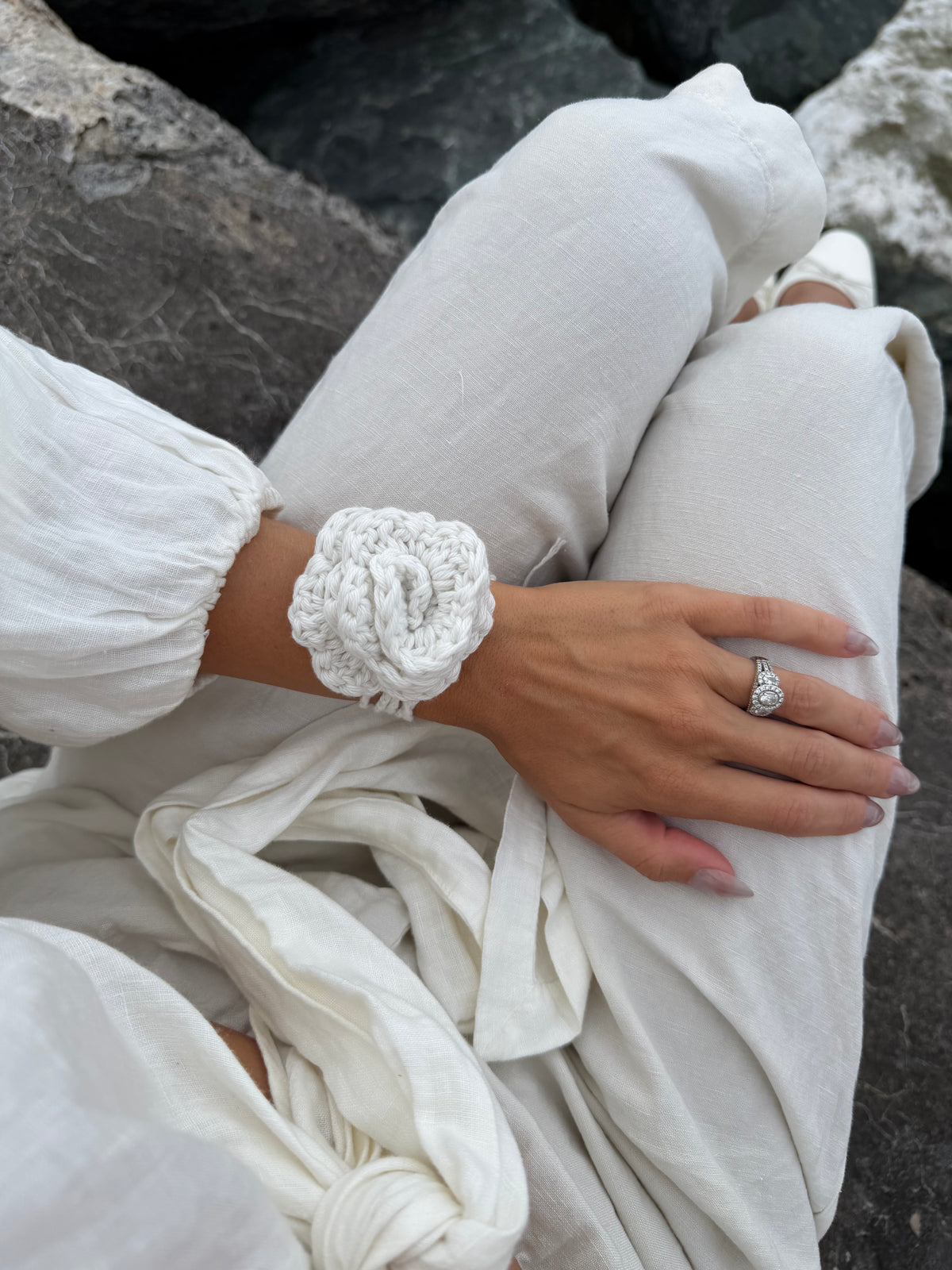 Rose Necklace Bracelet - Made to order