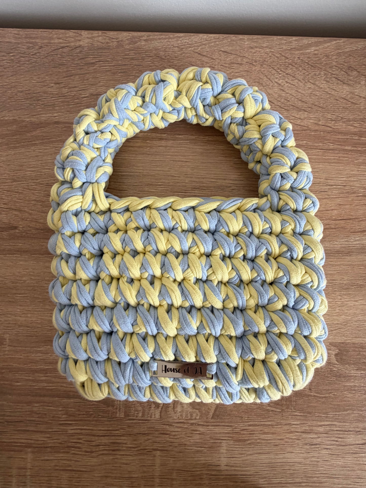 Mini MUSHROOM Handbag - Blue Yellow