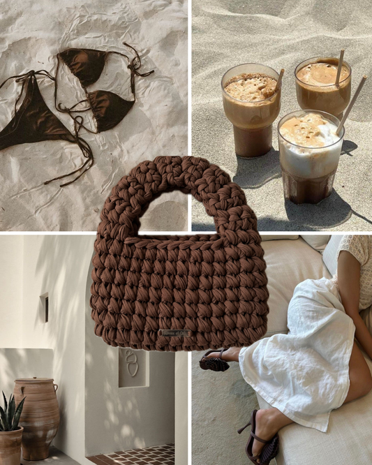 Medium MUSHROOM Handbag - Chocolate Brown