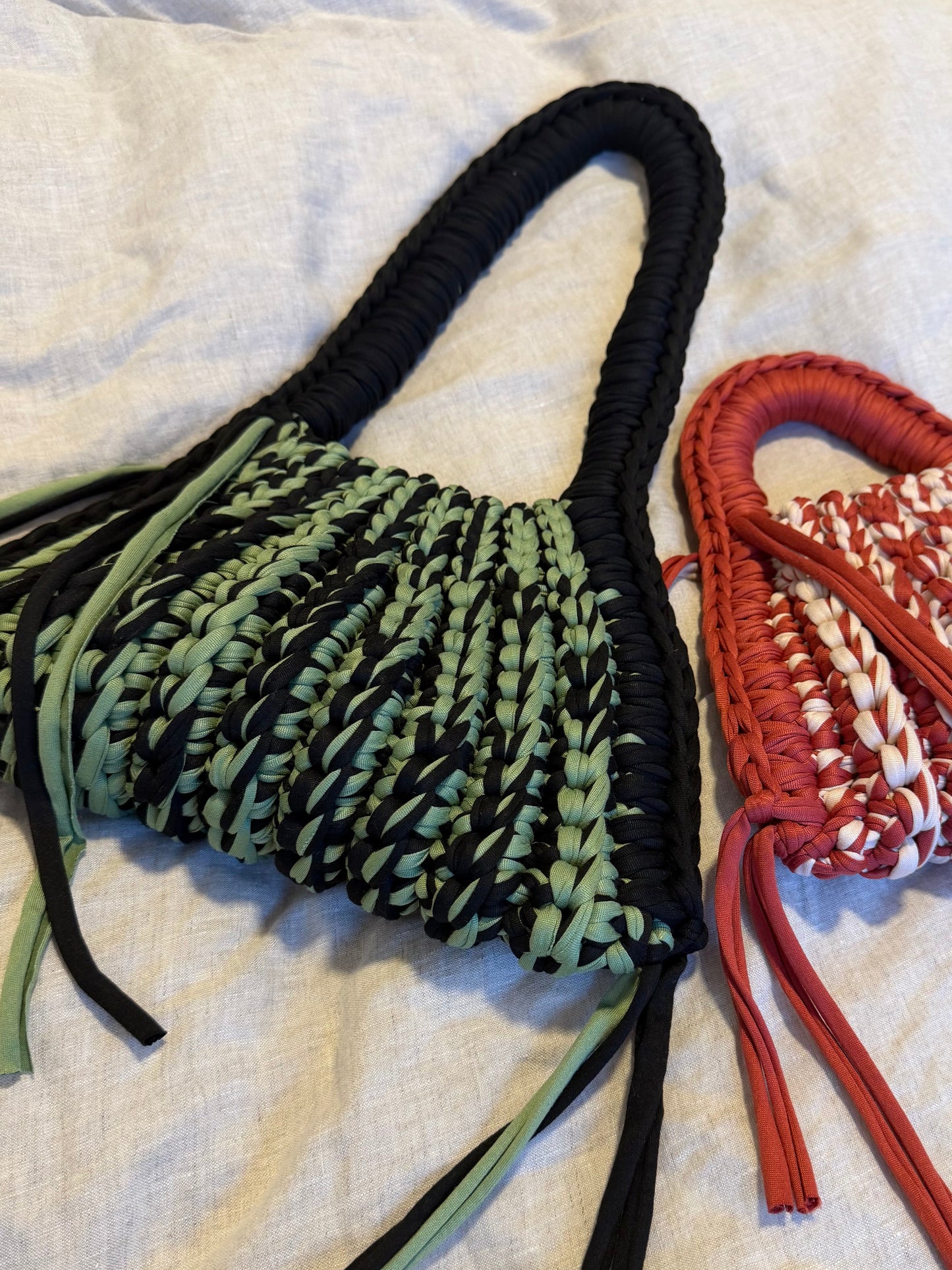 CLEO Shoulder Bag - Lizard Green Striped