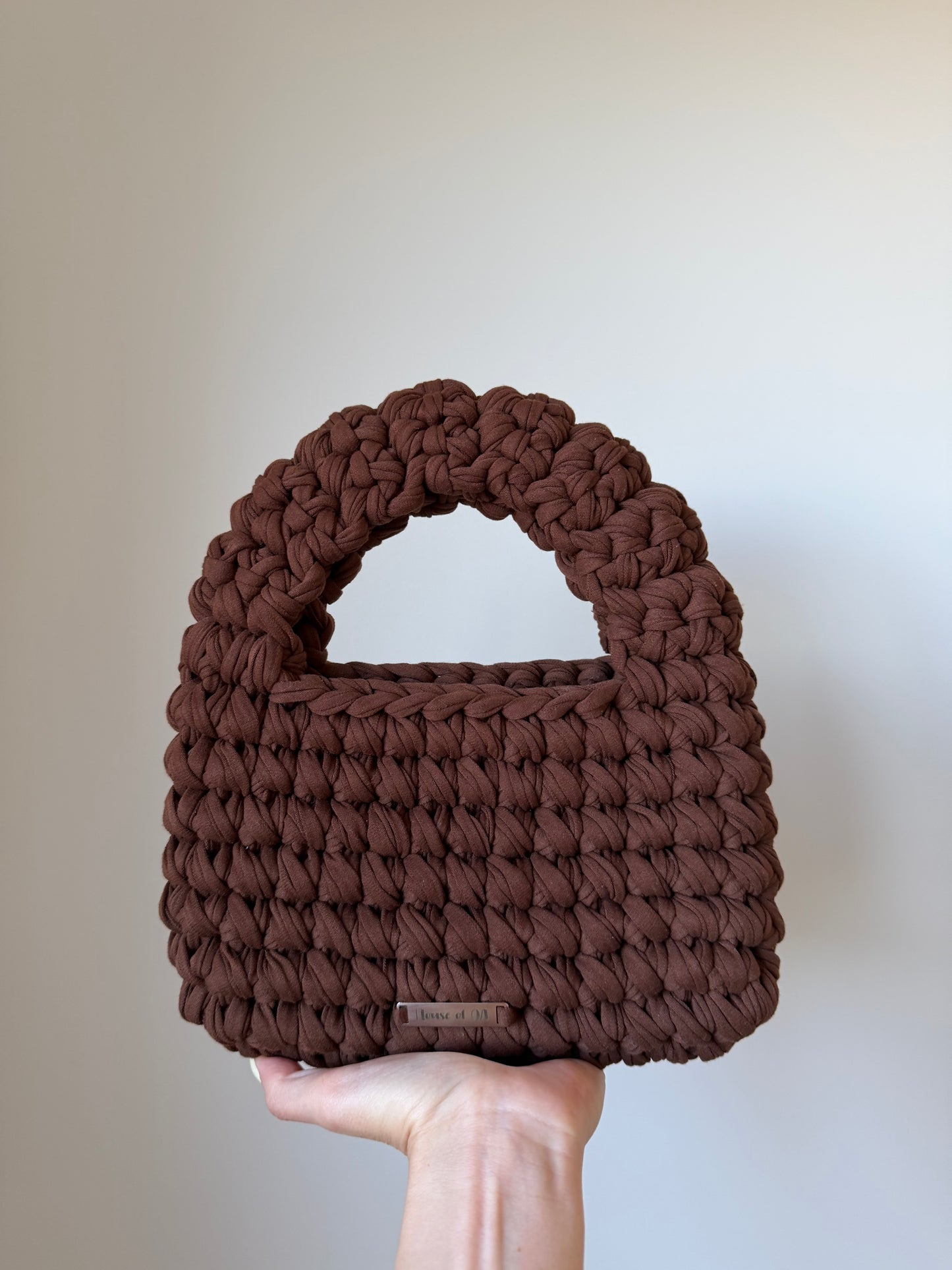 Medium MUSHROOM Handbag - Chocolate Brown