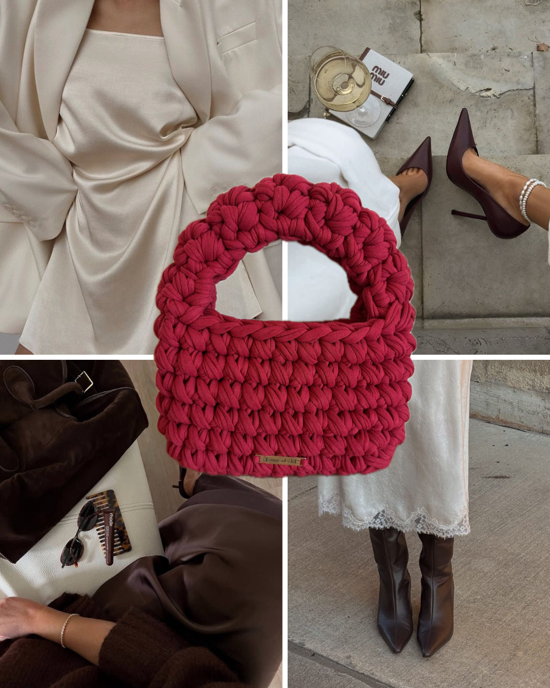 Mini MUSHROOM Handbag - Ruby Red