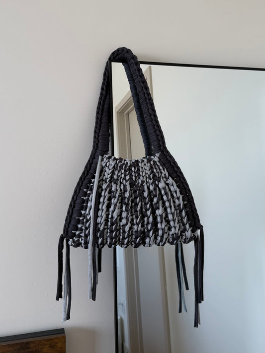 CLEO Shoulder Bag - Denim Blue Striped