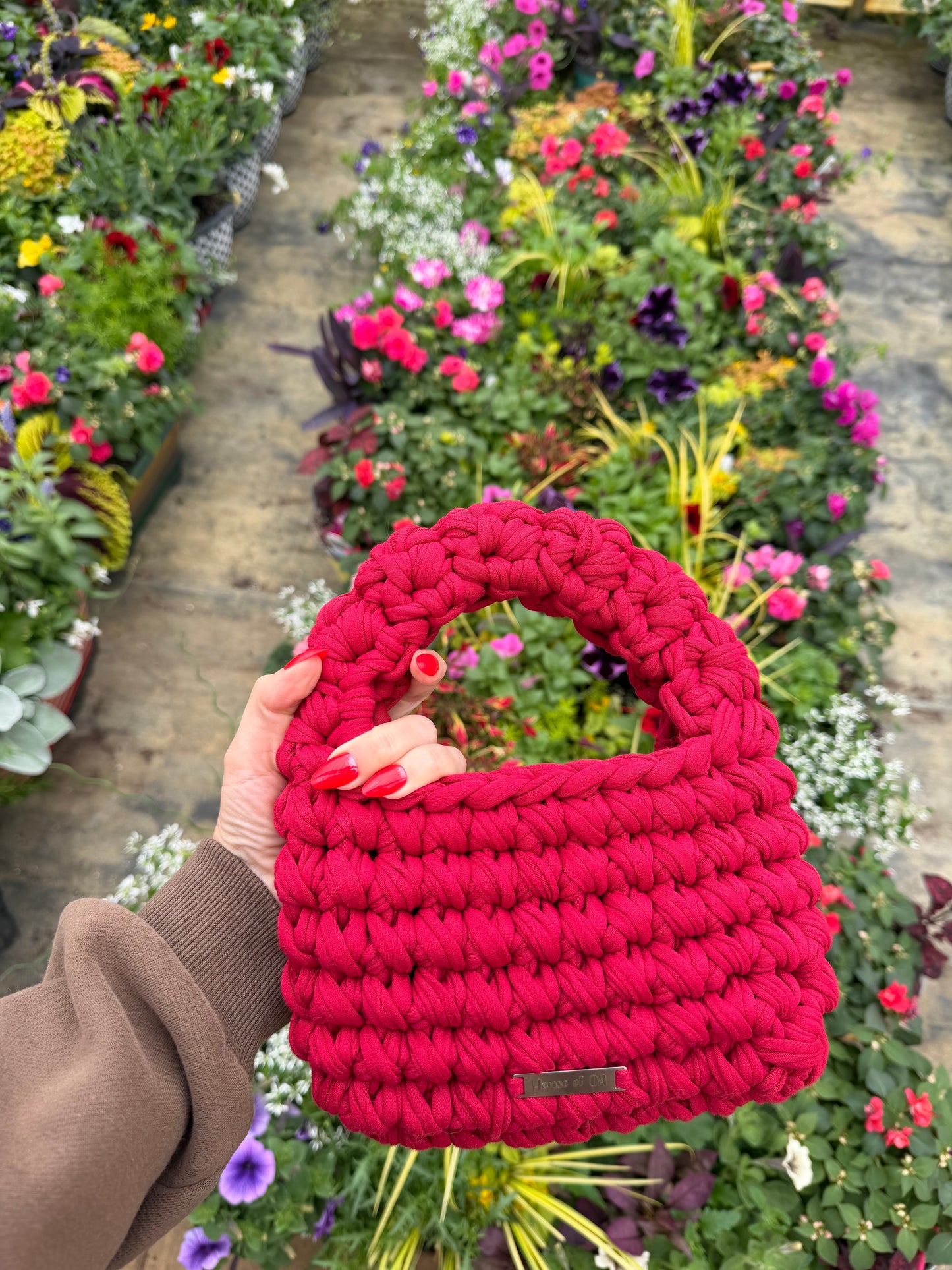 Mini MUSHROOM Handbag - Ruby Red