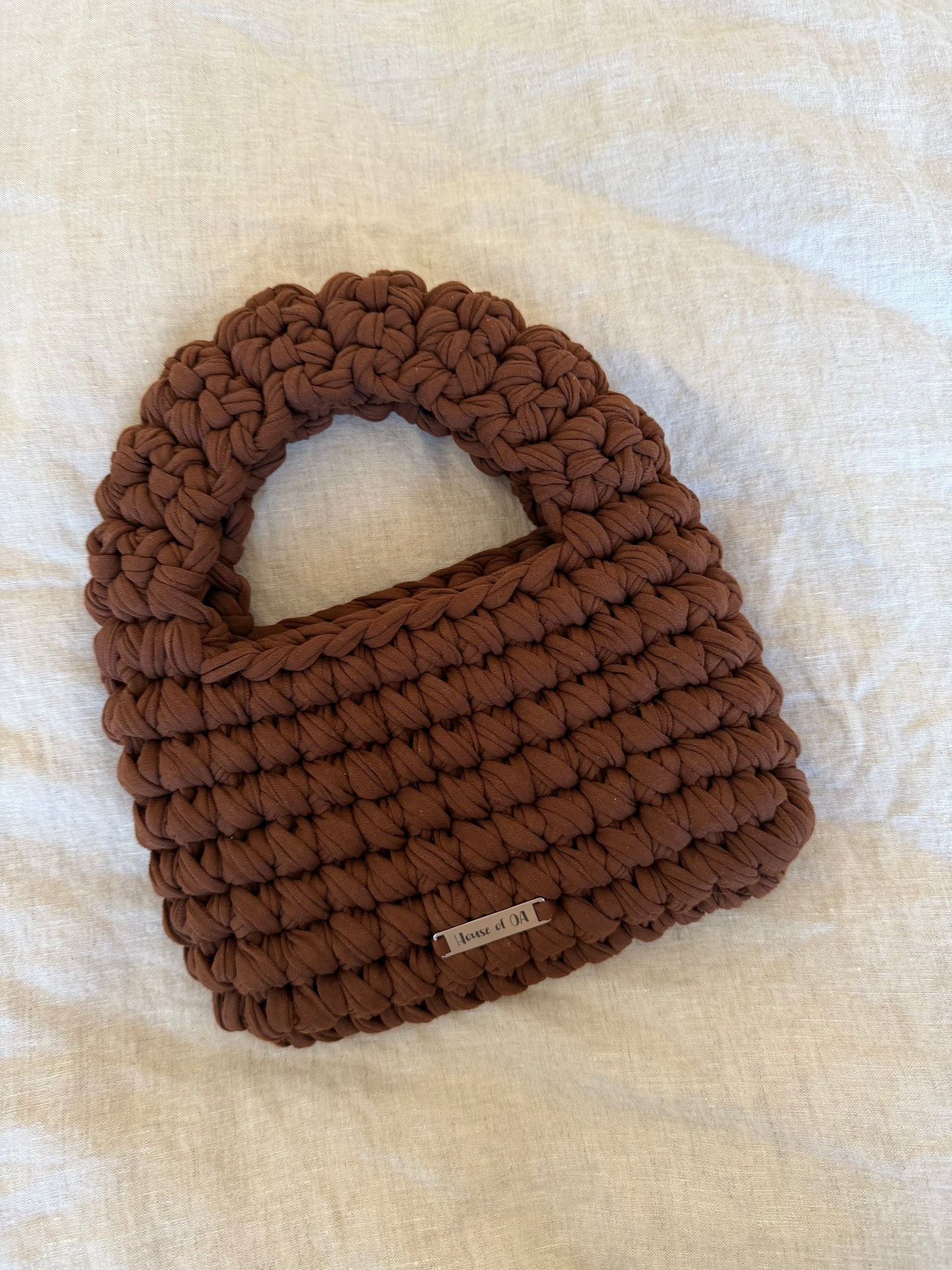 Medium MUSHROOM Handbag - Chocolate Brown