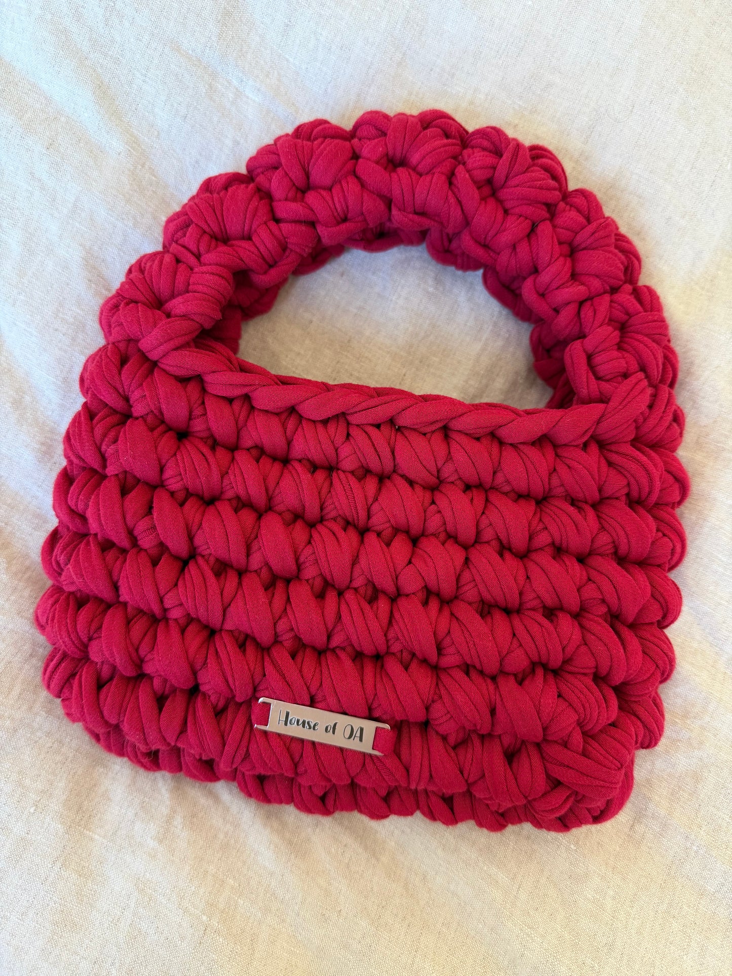 Mini MUSHROOM Handbag - Ruby Red