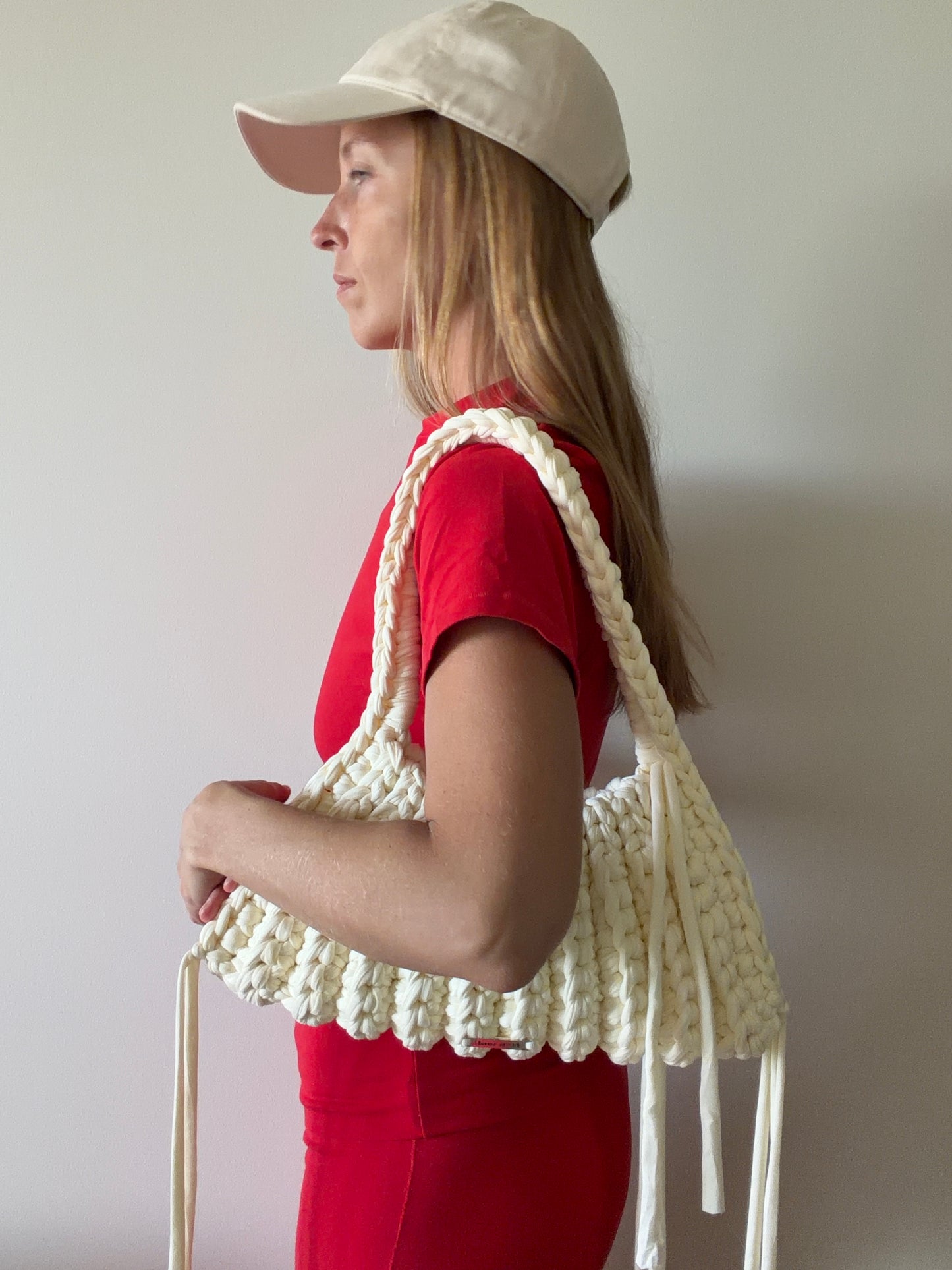 CLEO Loose Ends Shoulder Bag - Milky White