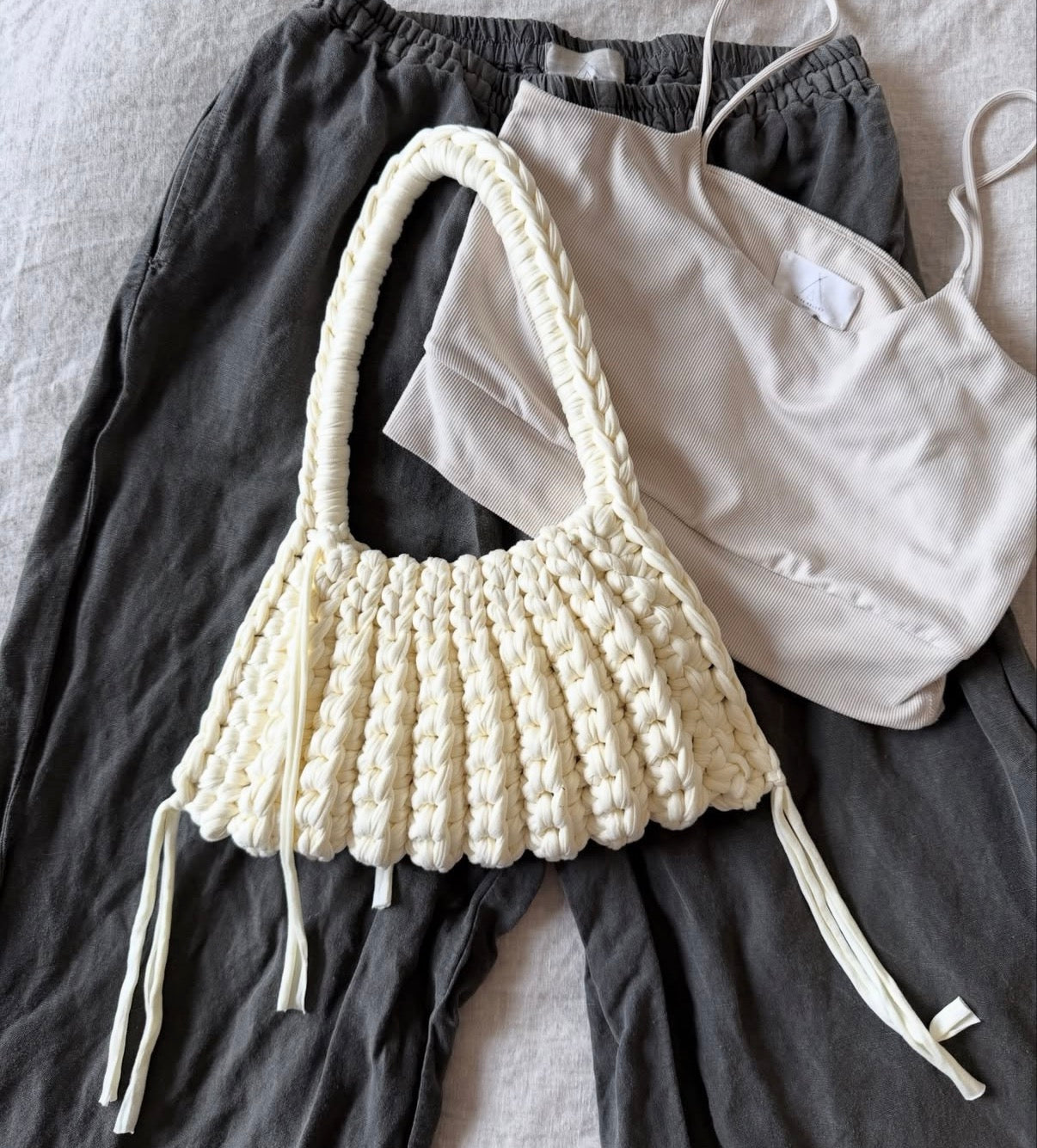 CLEO MINI Shoulder Bag LOOSE ENDS- Beige