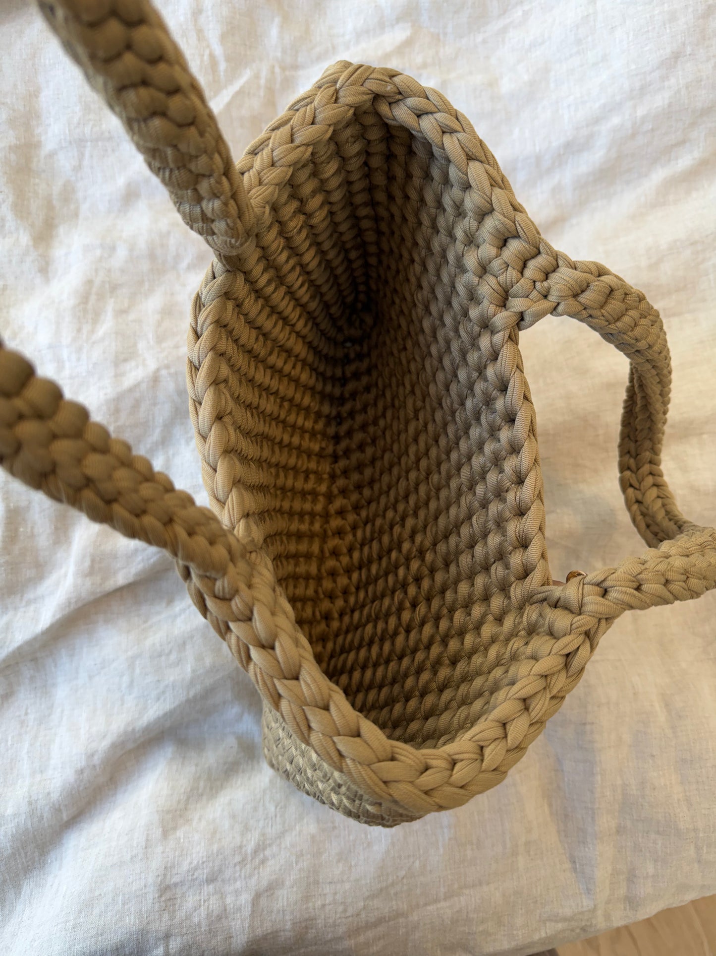 Tote Shoulder Bag - khaki Beige