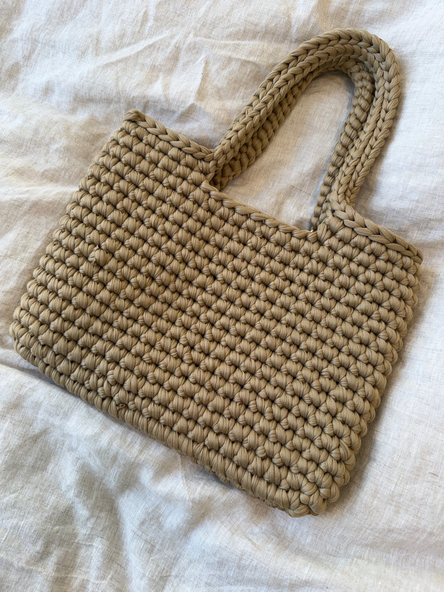Tote Shoulder Bag - khaki Beige