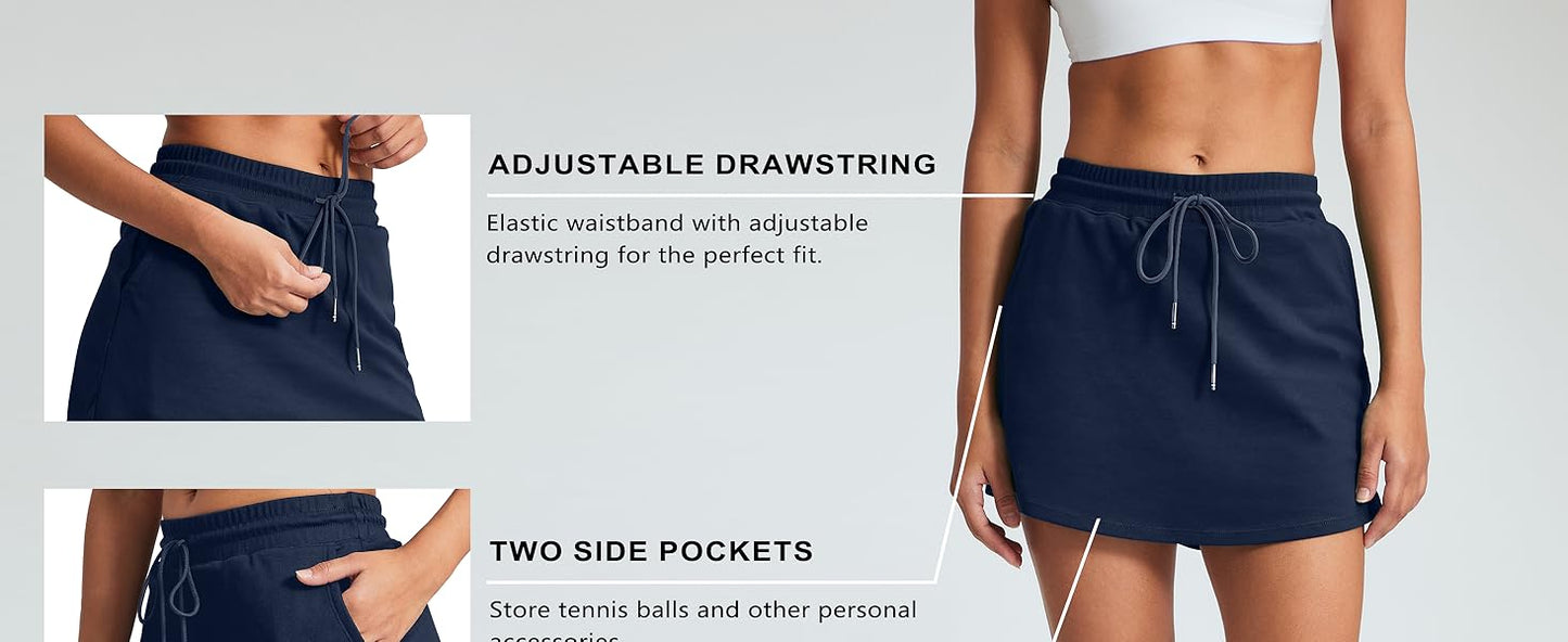 Golf Athletic Skort - Skirt With Built In Shorts.