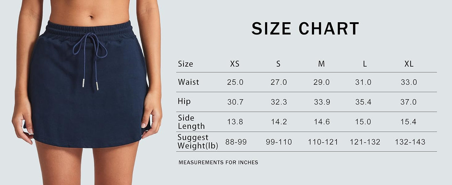 Golf Athletic Skort - Skirt With Built In Shorts.
